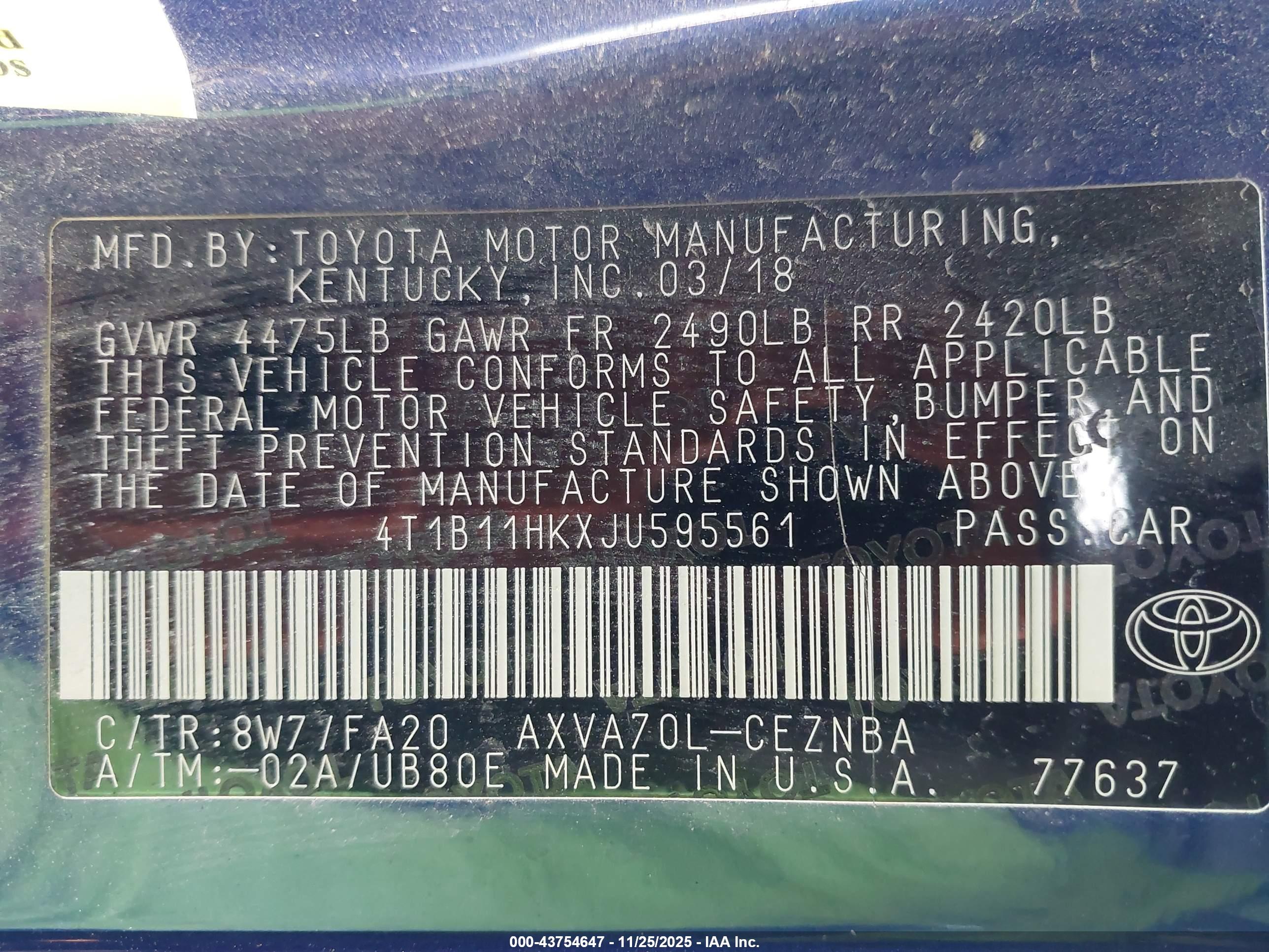 TOYOTA CAMRY image 9