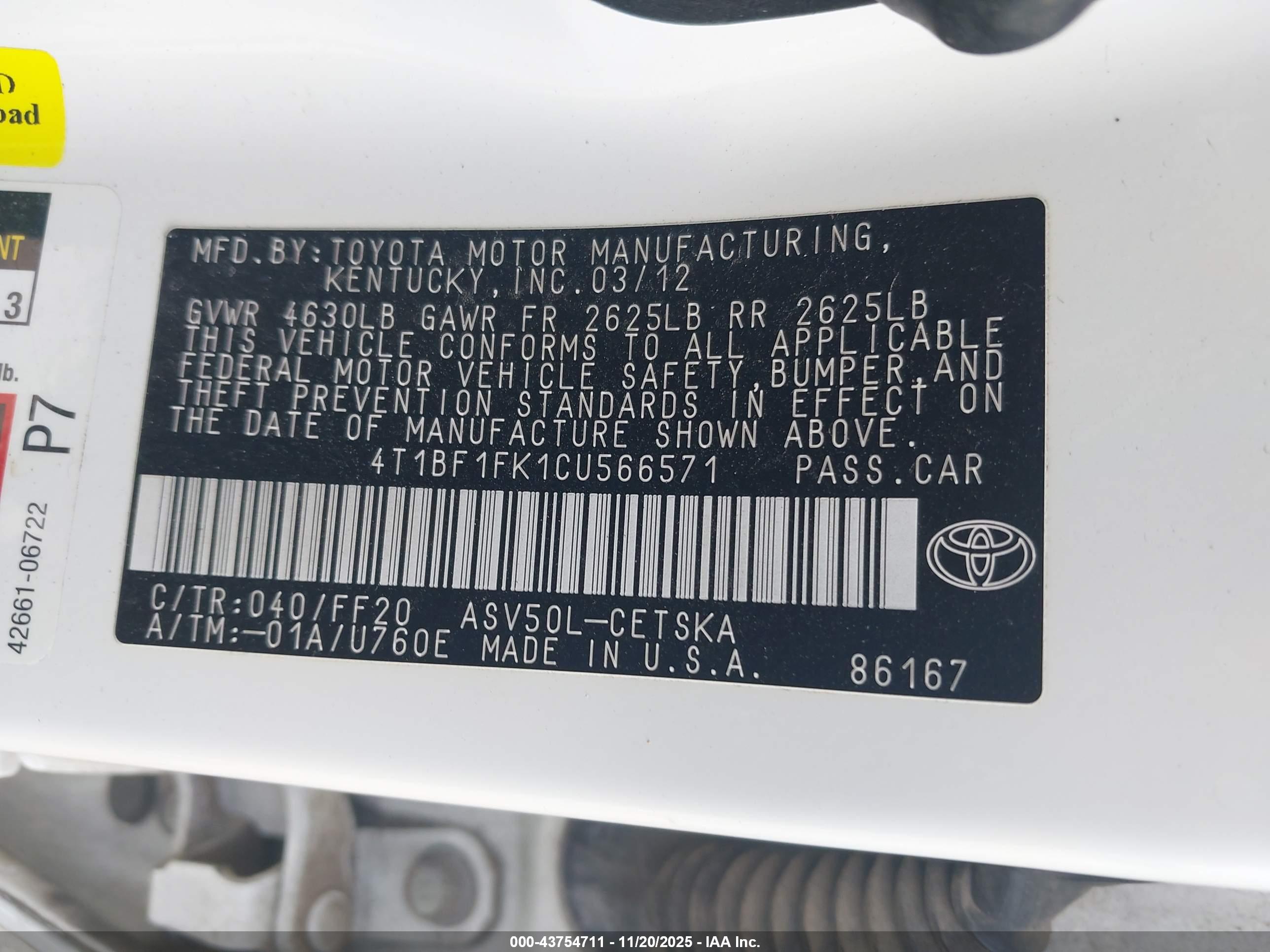 TOYOTA CAMRY image 9