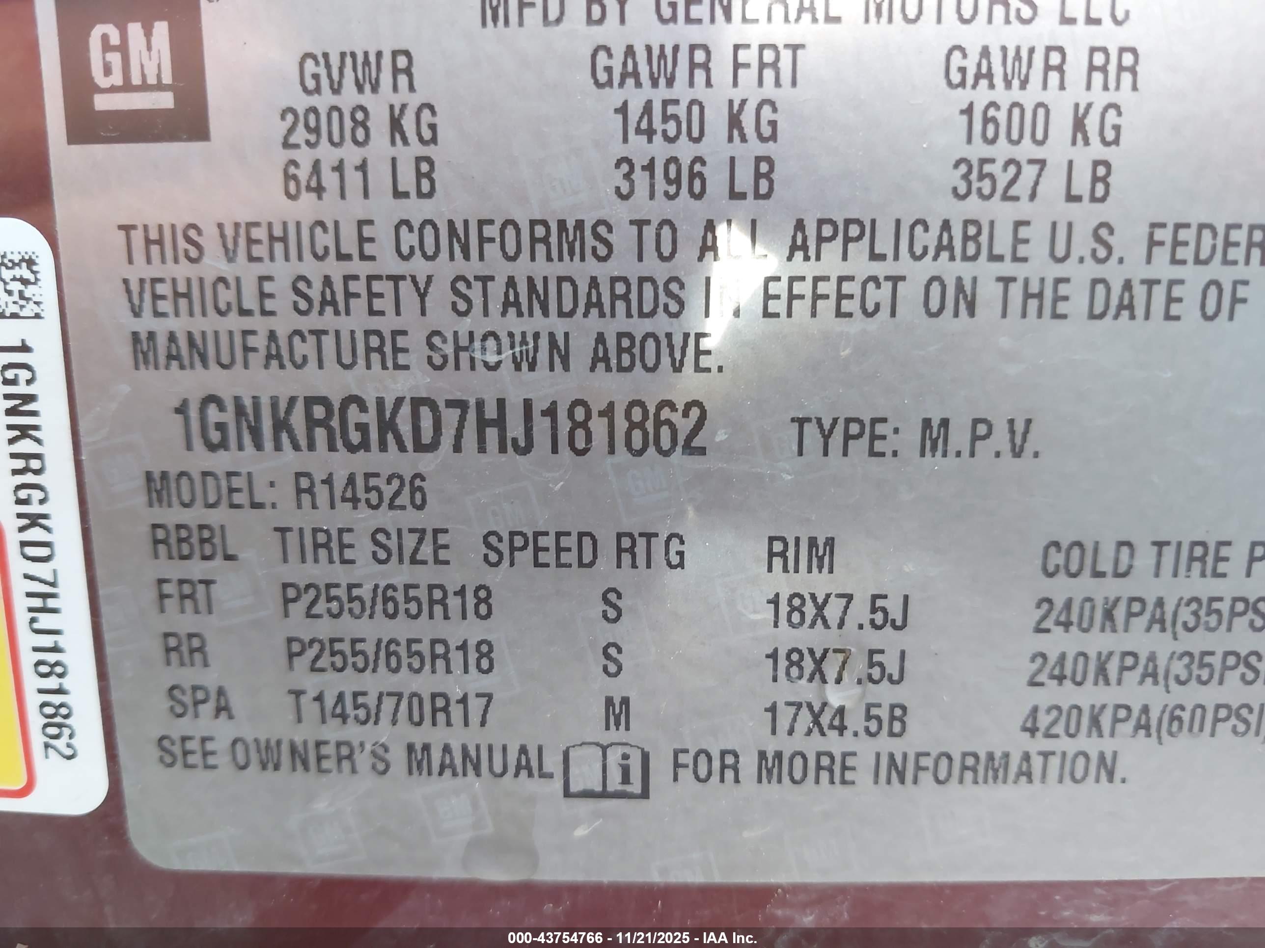 CHEVROLET TRAVERSE image 9