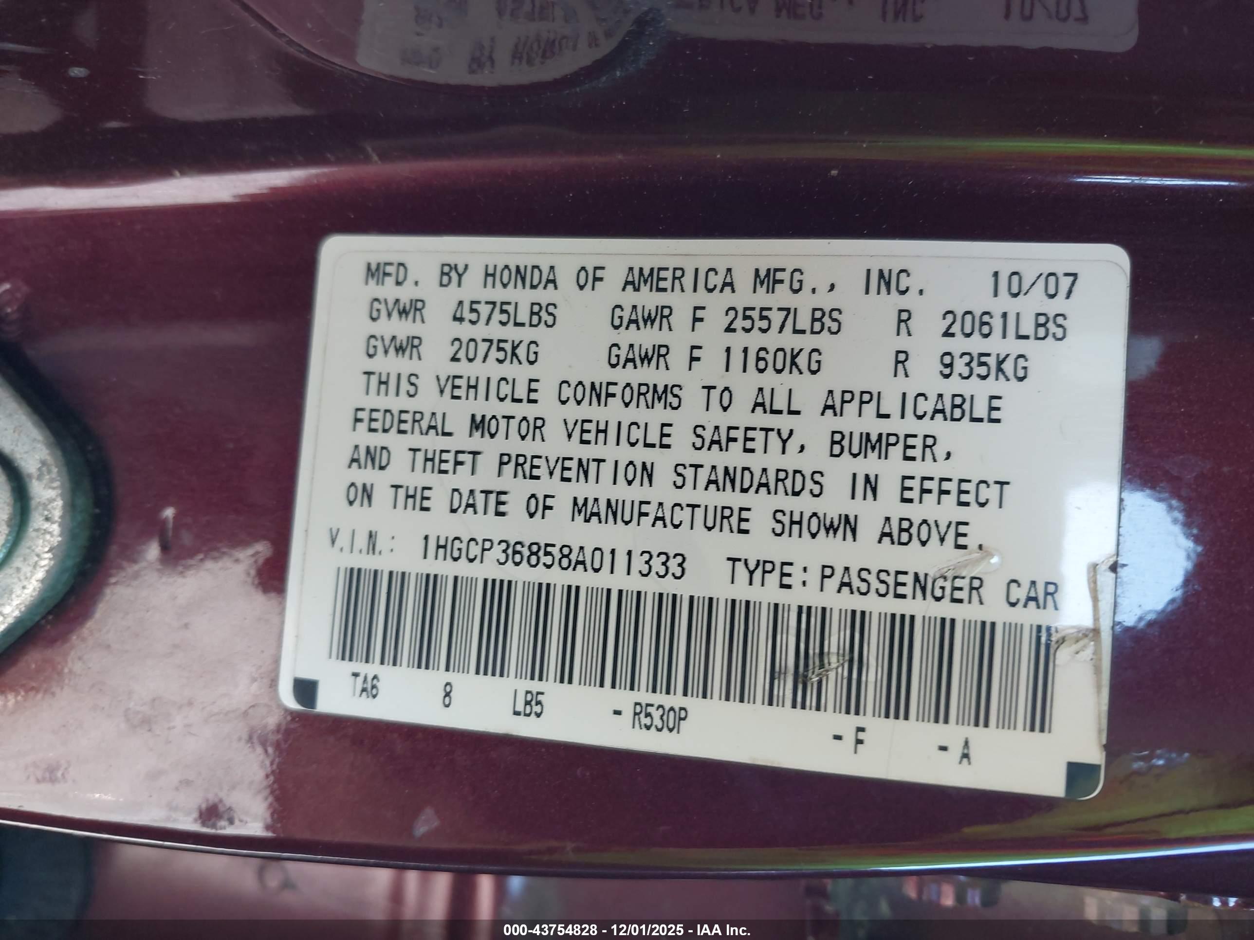 HONDA ACCORD image 9