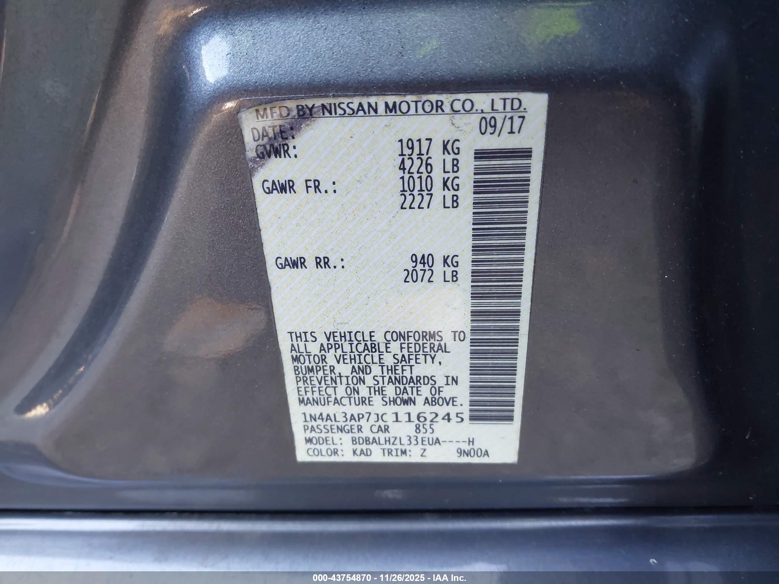 NISSAN ALTIMA image 9