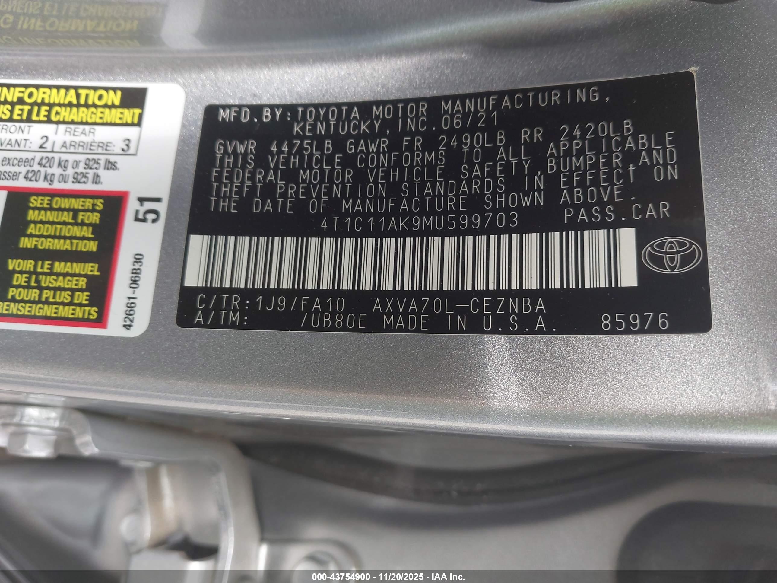 TOYOTA CAMRY image 9