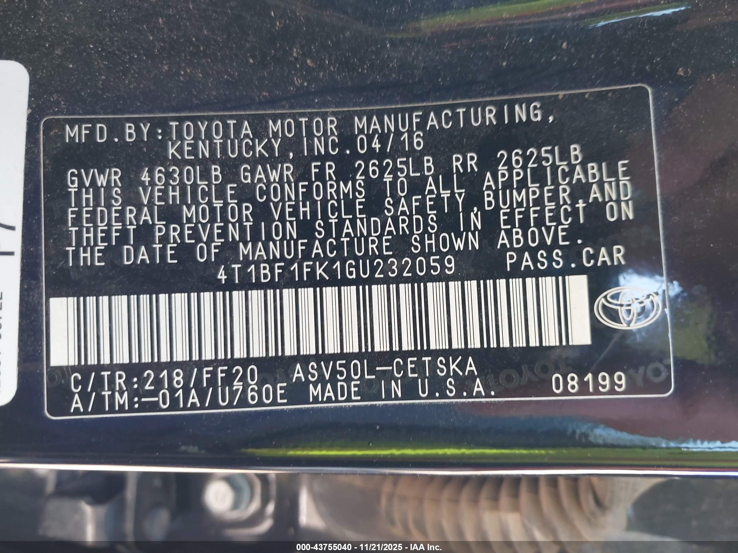 TOYOTA CAMRY image 9