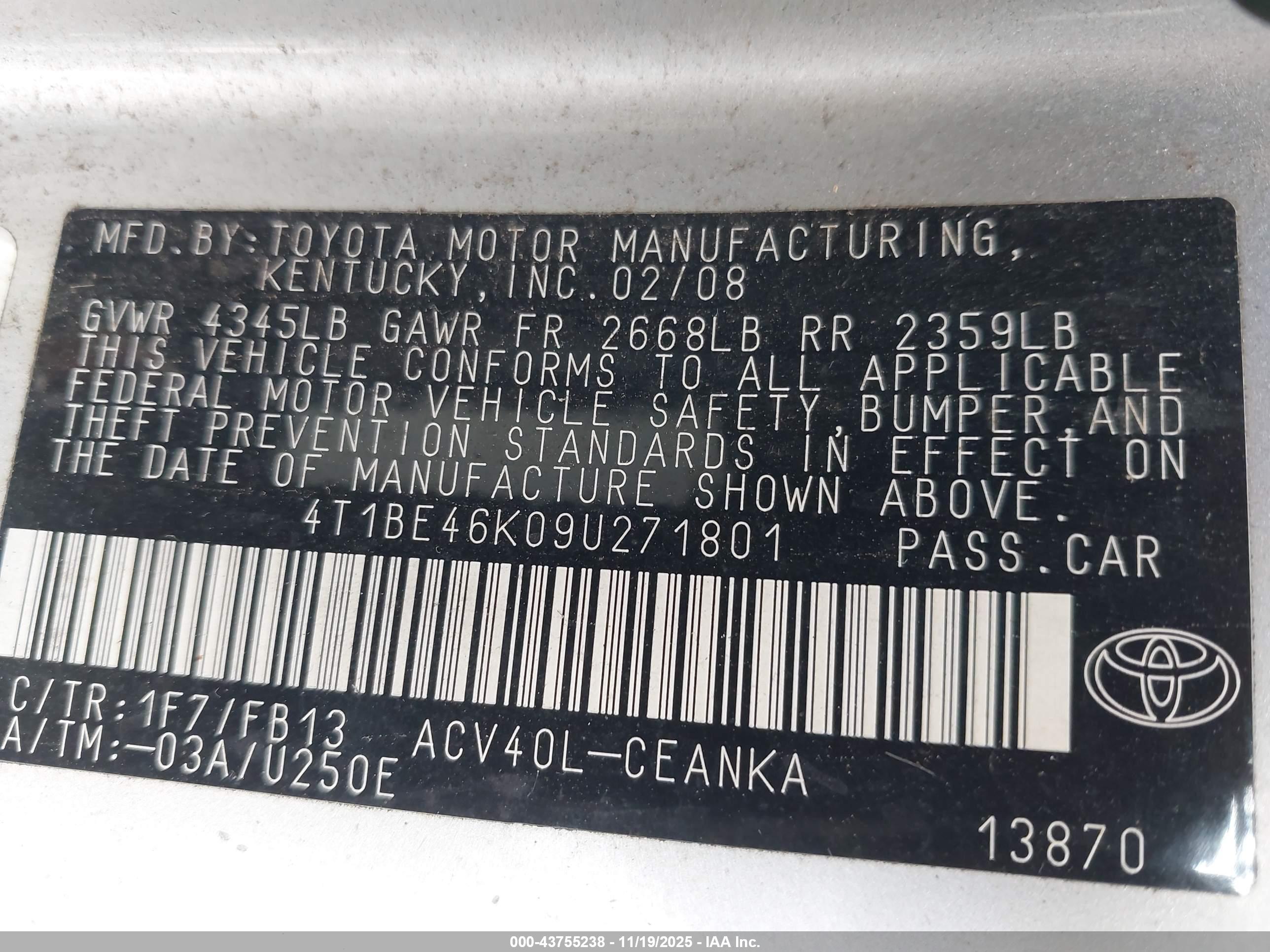 TOYOTA CAMRY image 9