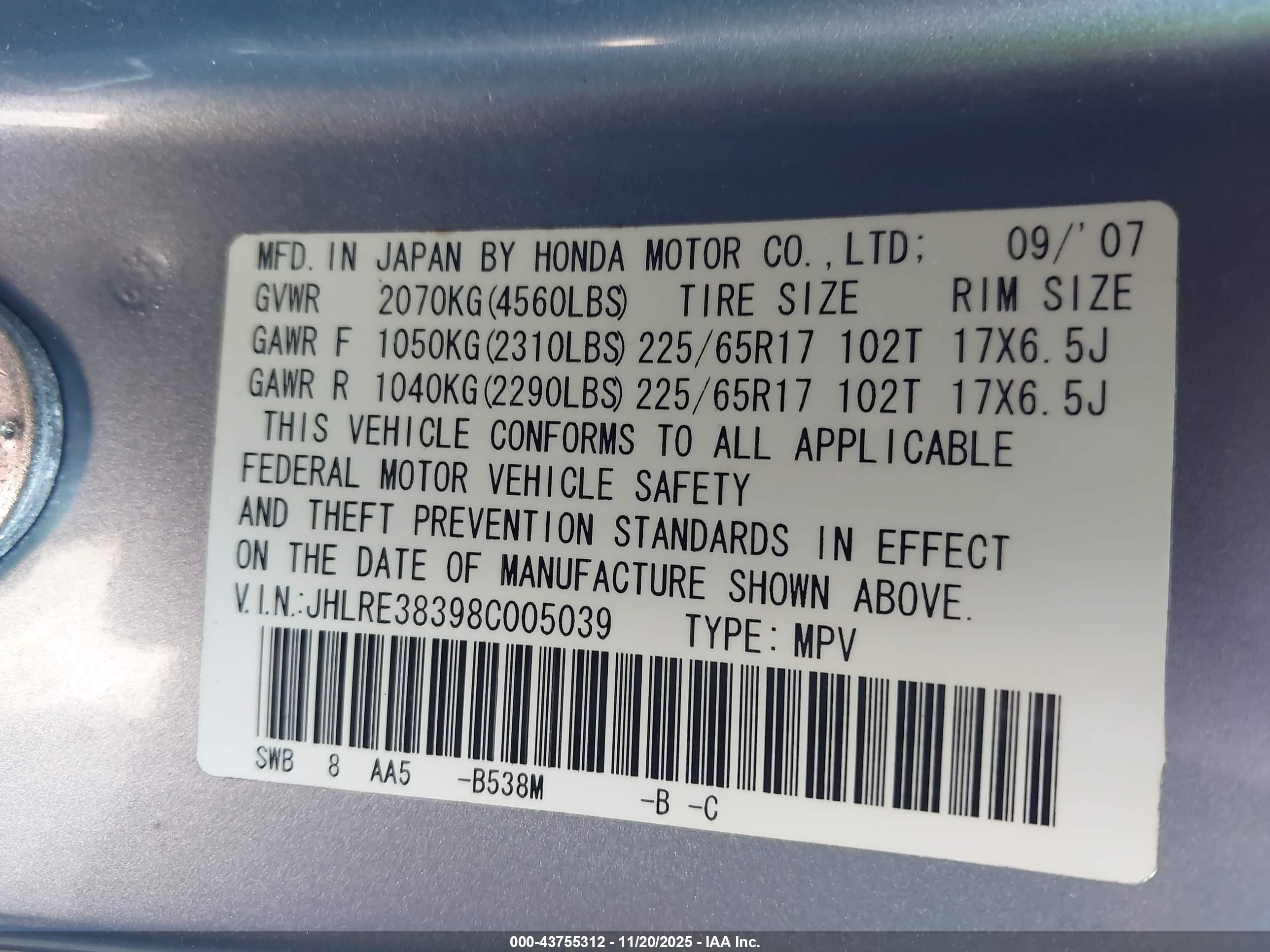 HONDA CR-V image 9