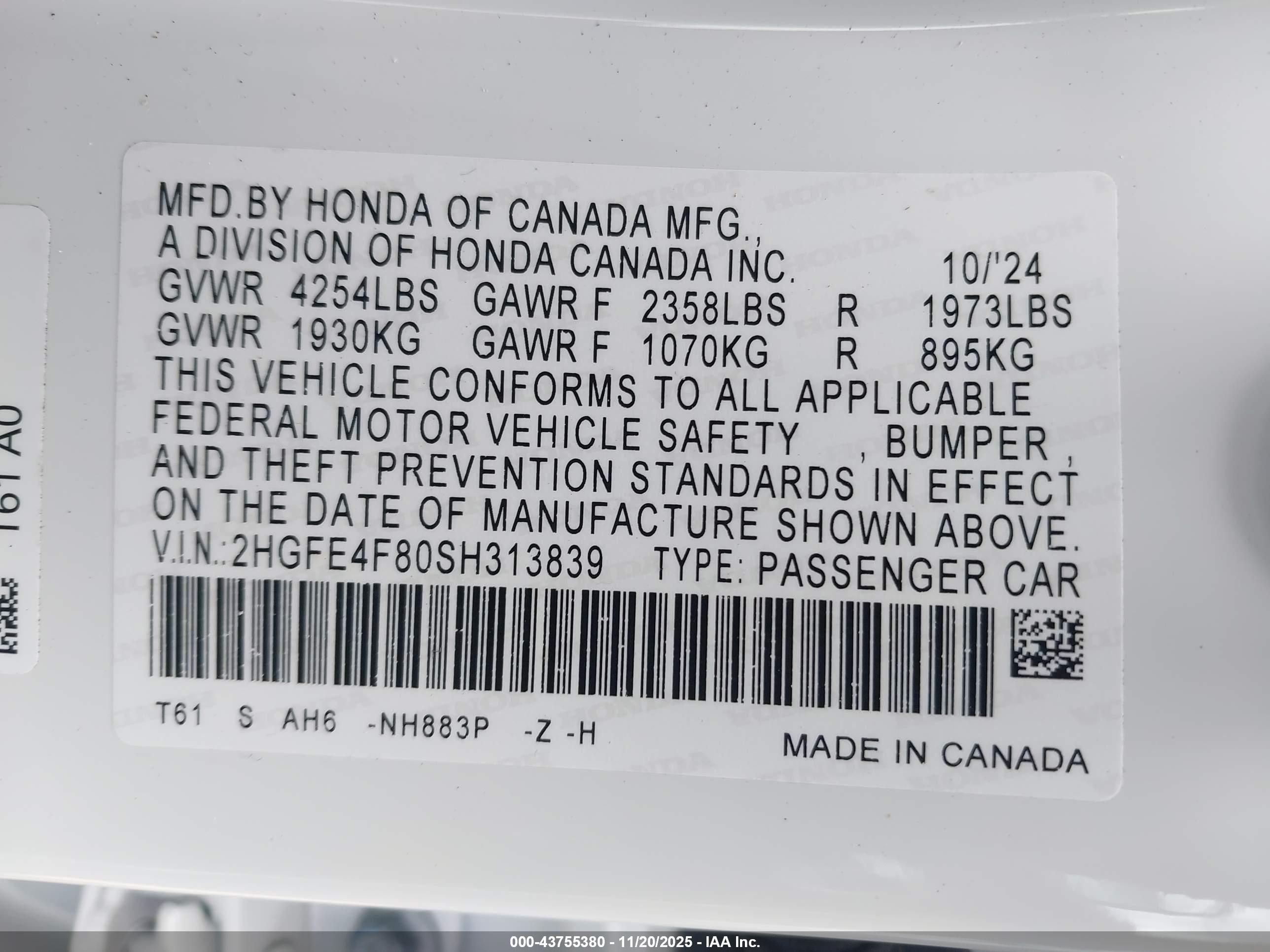 HONDA CIVIC image 9
