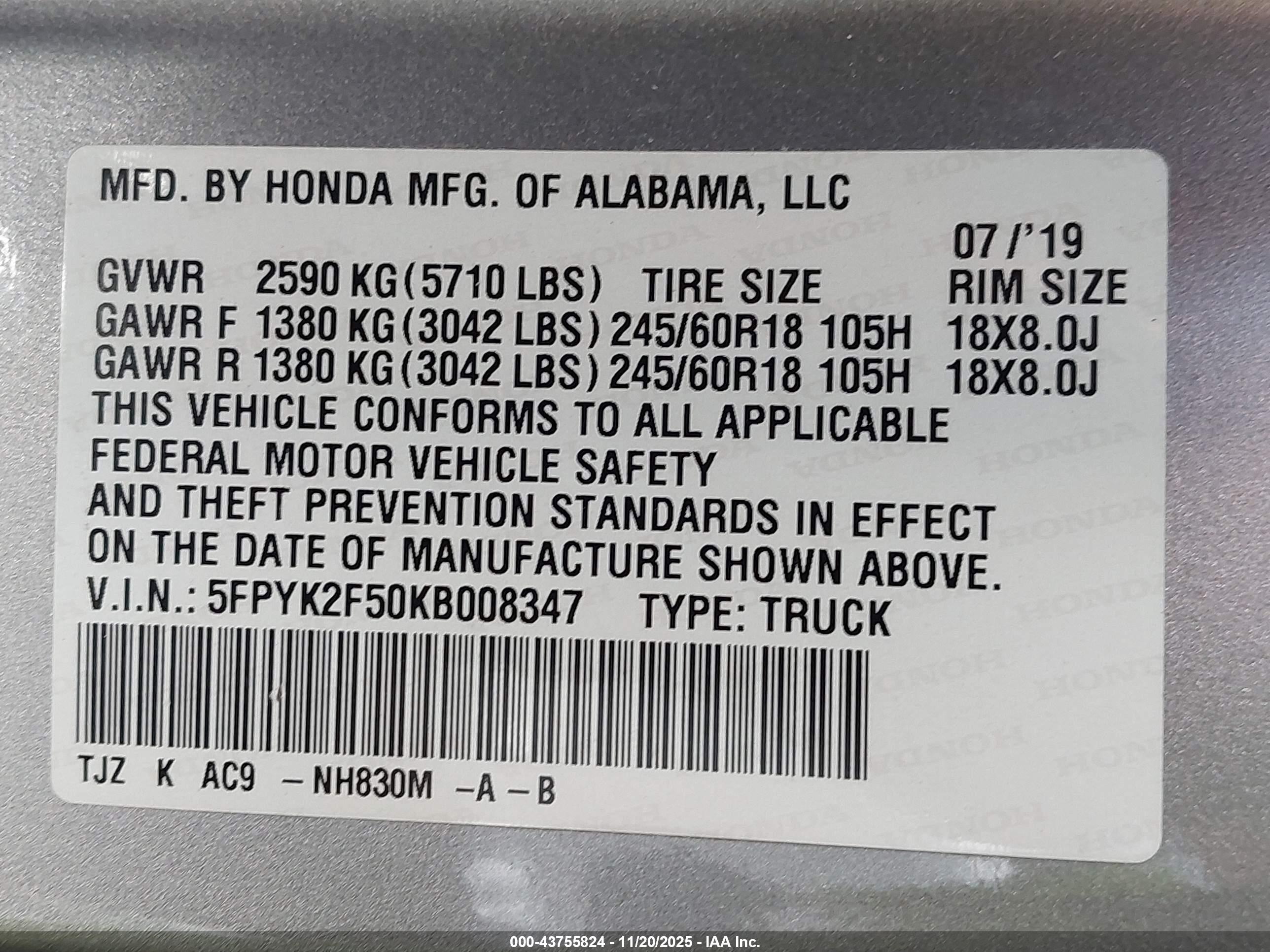HONDA RIDGELINE image 9