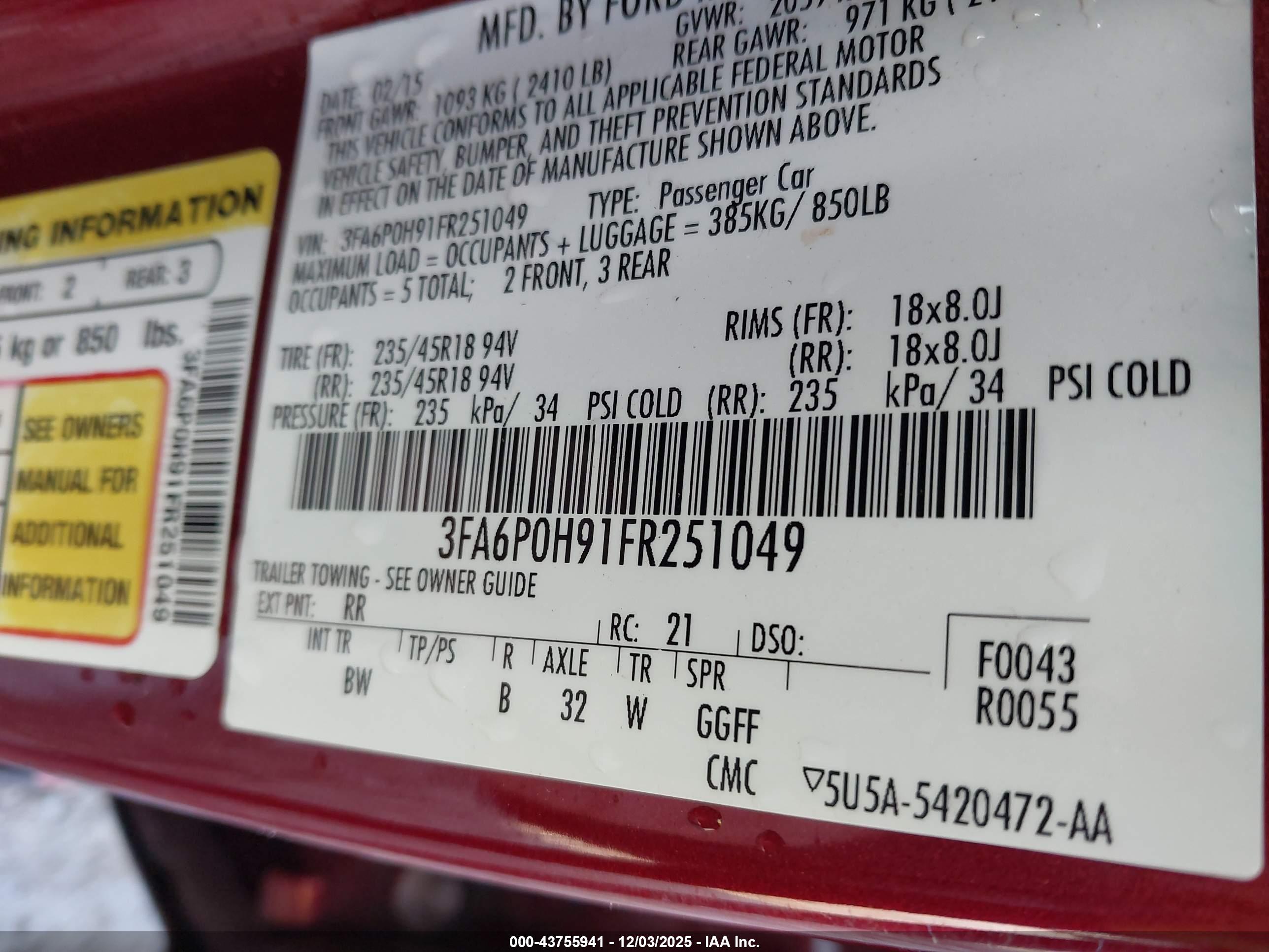 FORD FUSION image 9