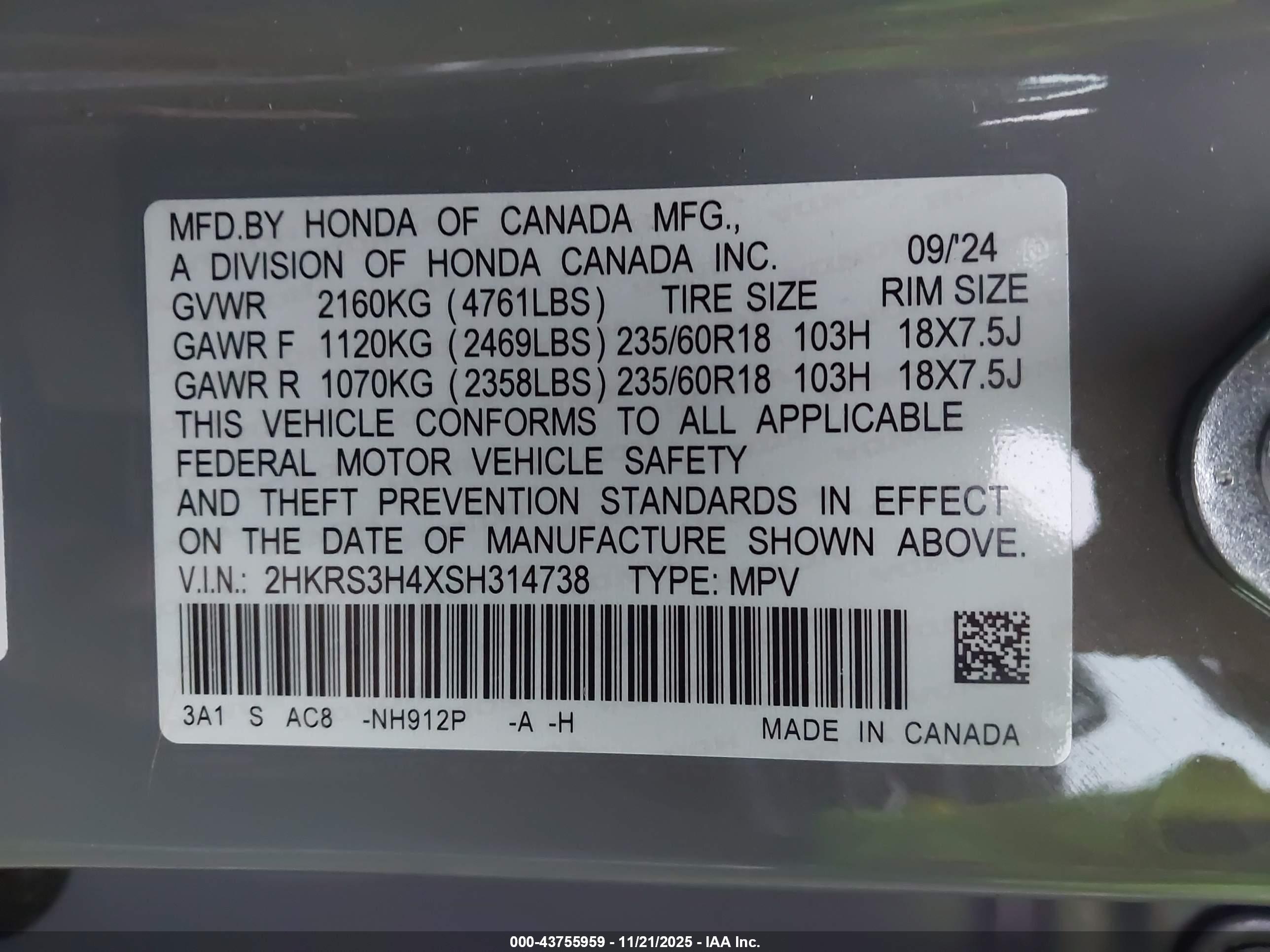 HONDA CR-V image 9