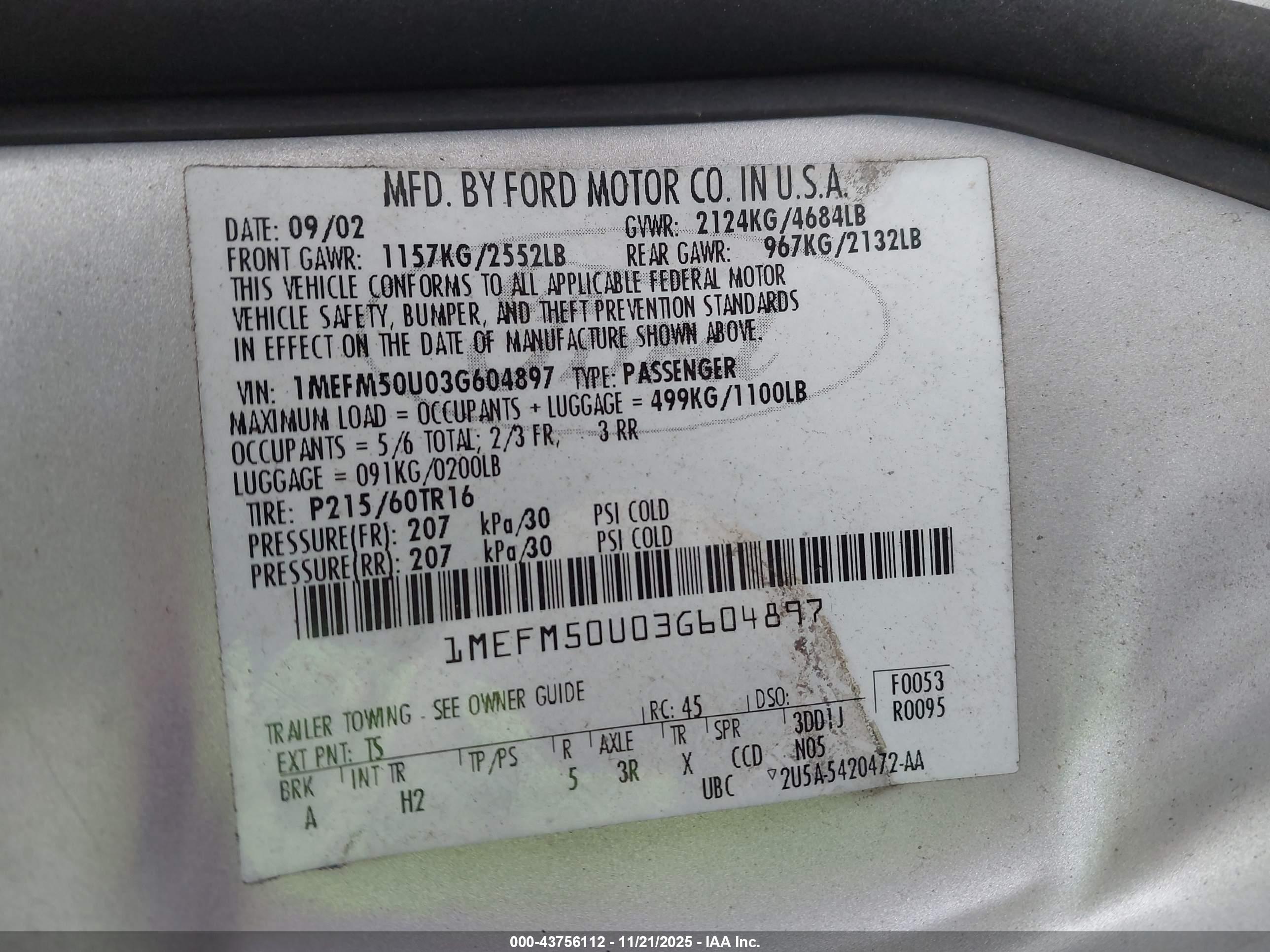 MERCURY SABLE image 9