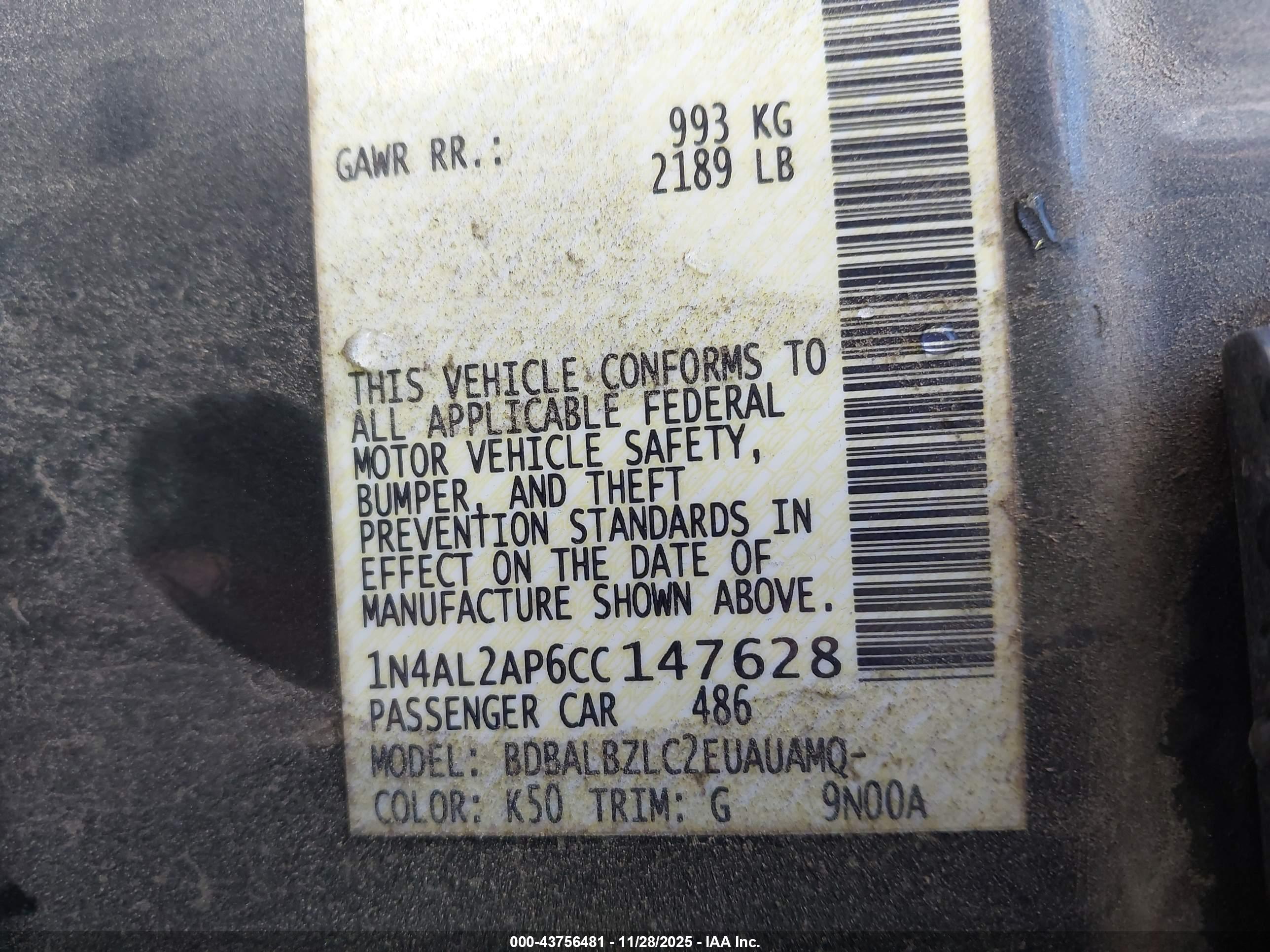 NISSAN ALTIMA image 9