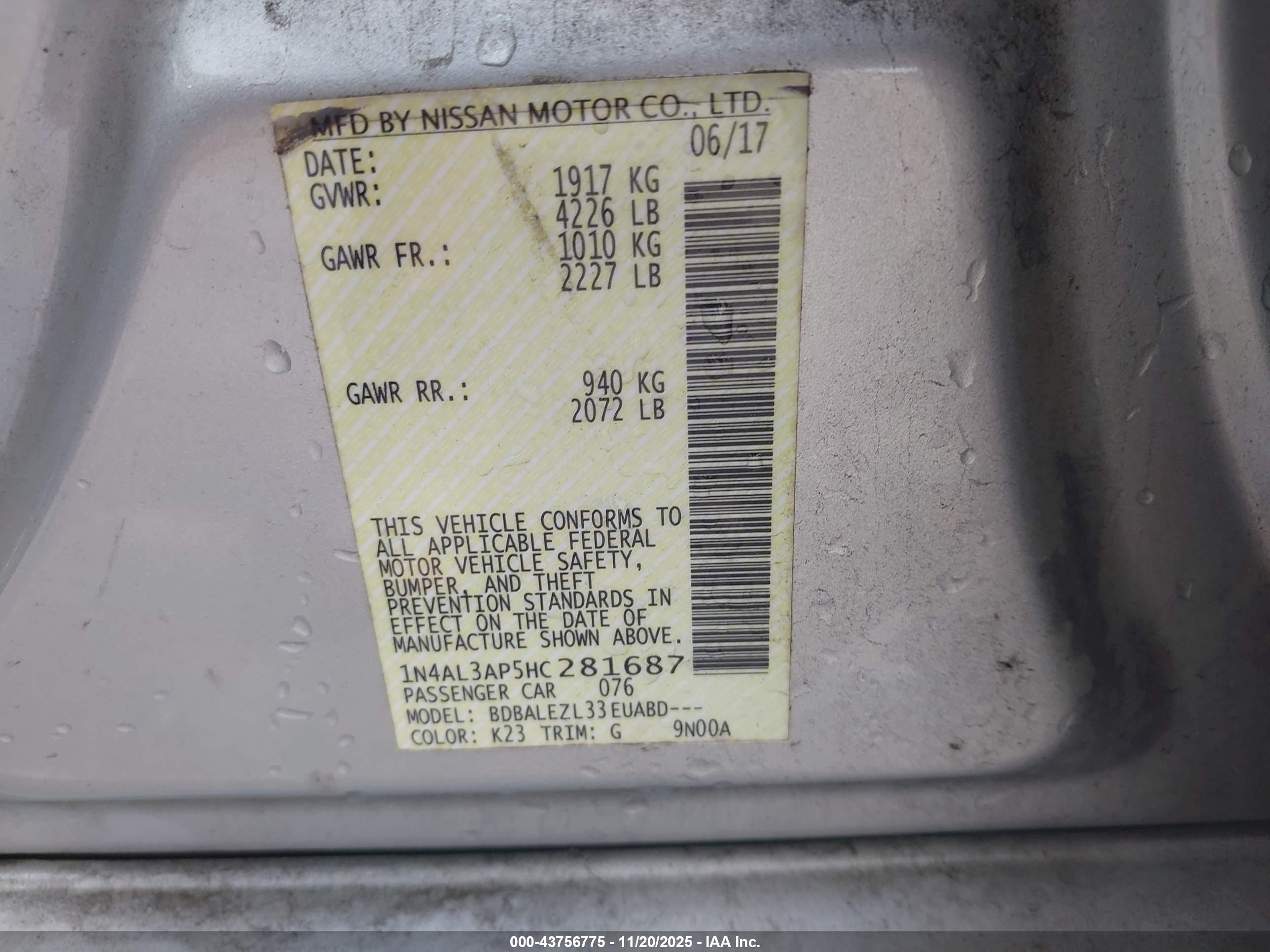 NISSAN ALTIMA image 9