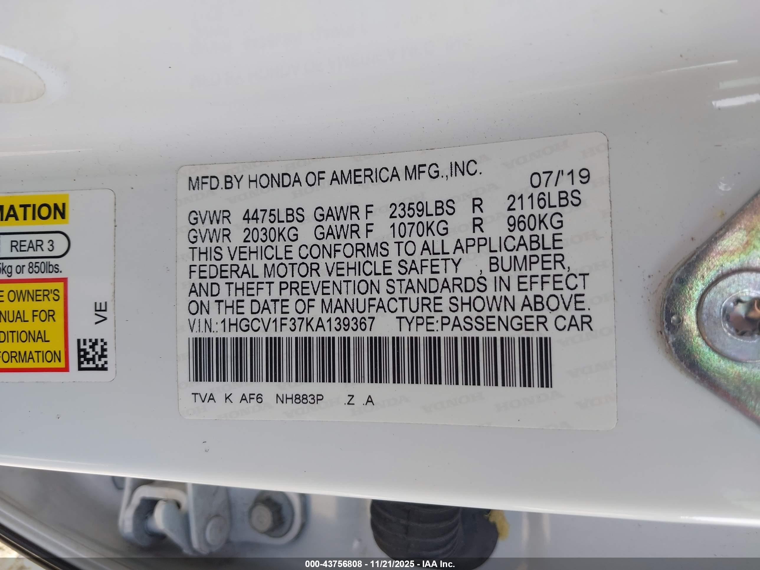 HONDA ACCORD image 9
