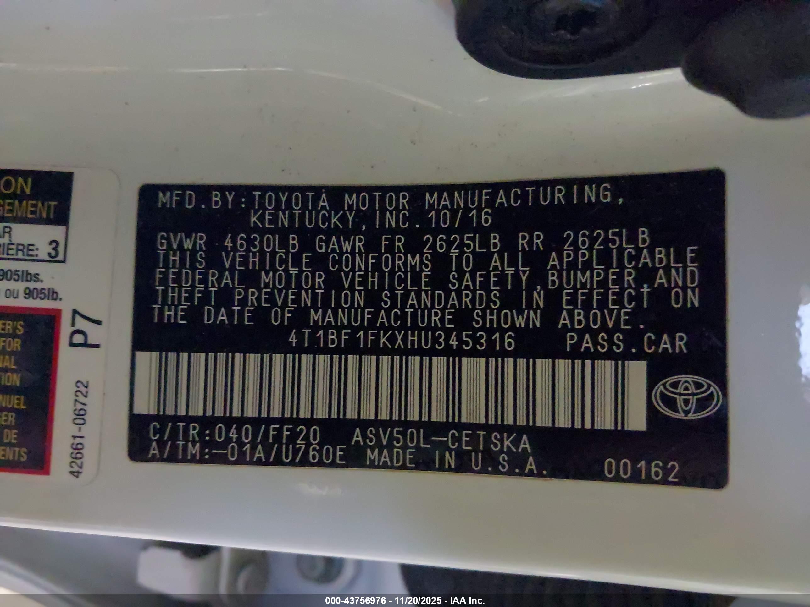 TOYOTA CAMRY image 9