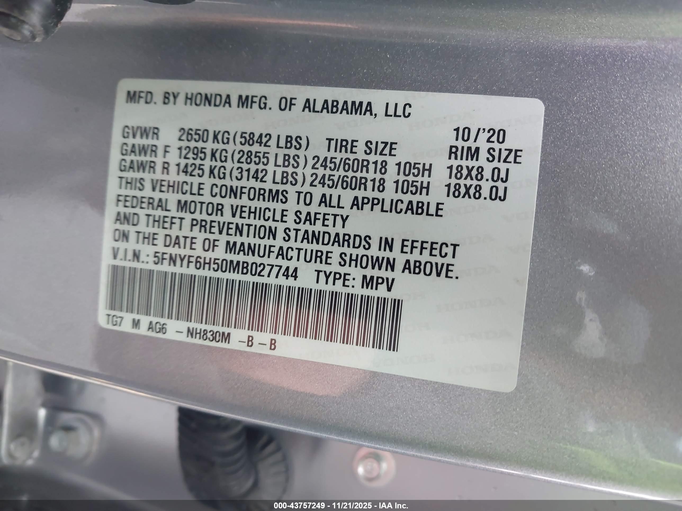 HONDA PILOT image 9