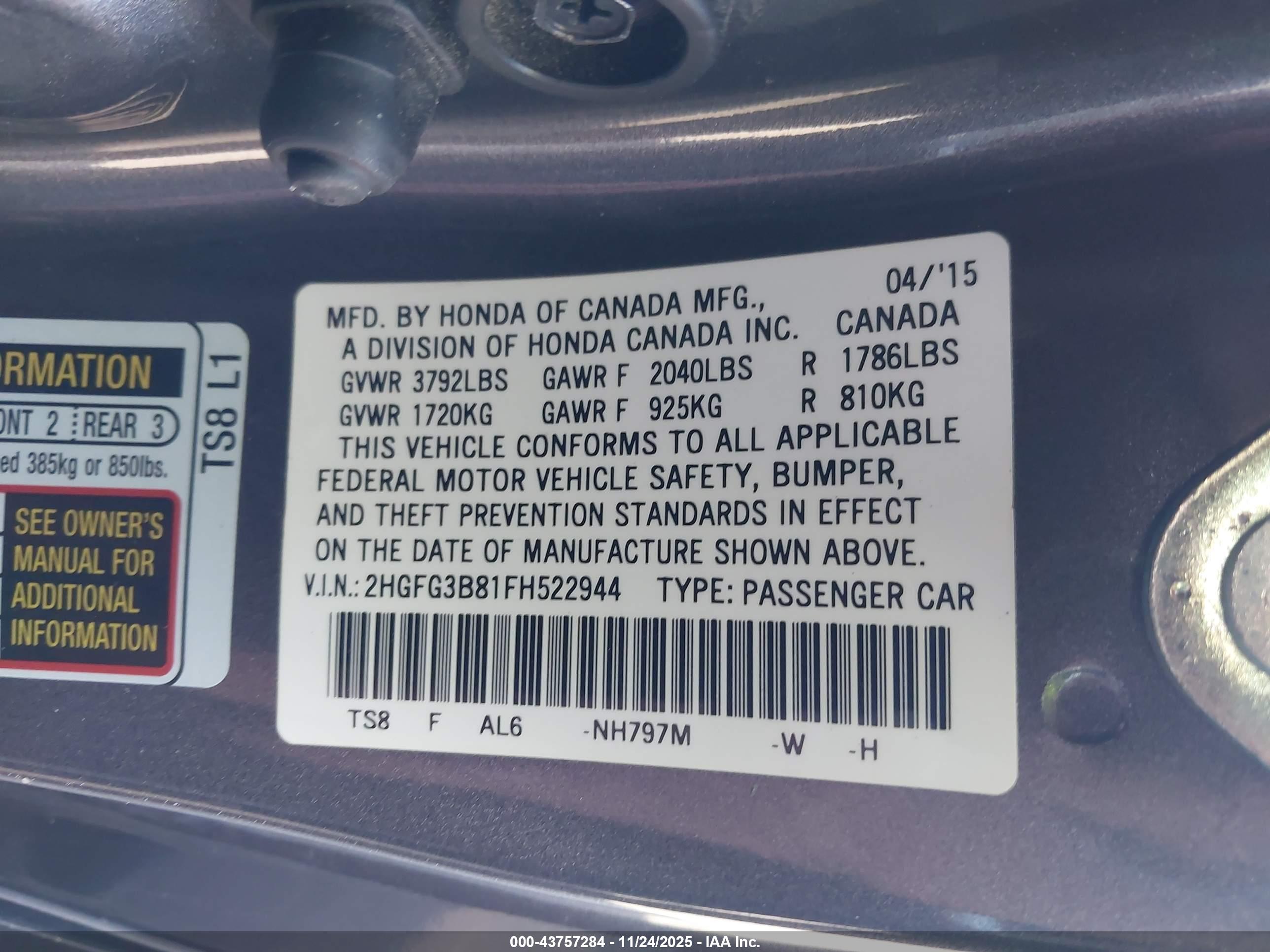HONDA CIVIC image 9