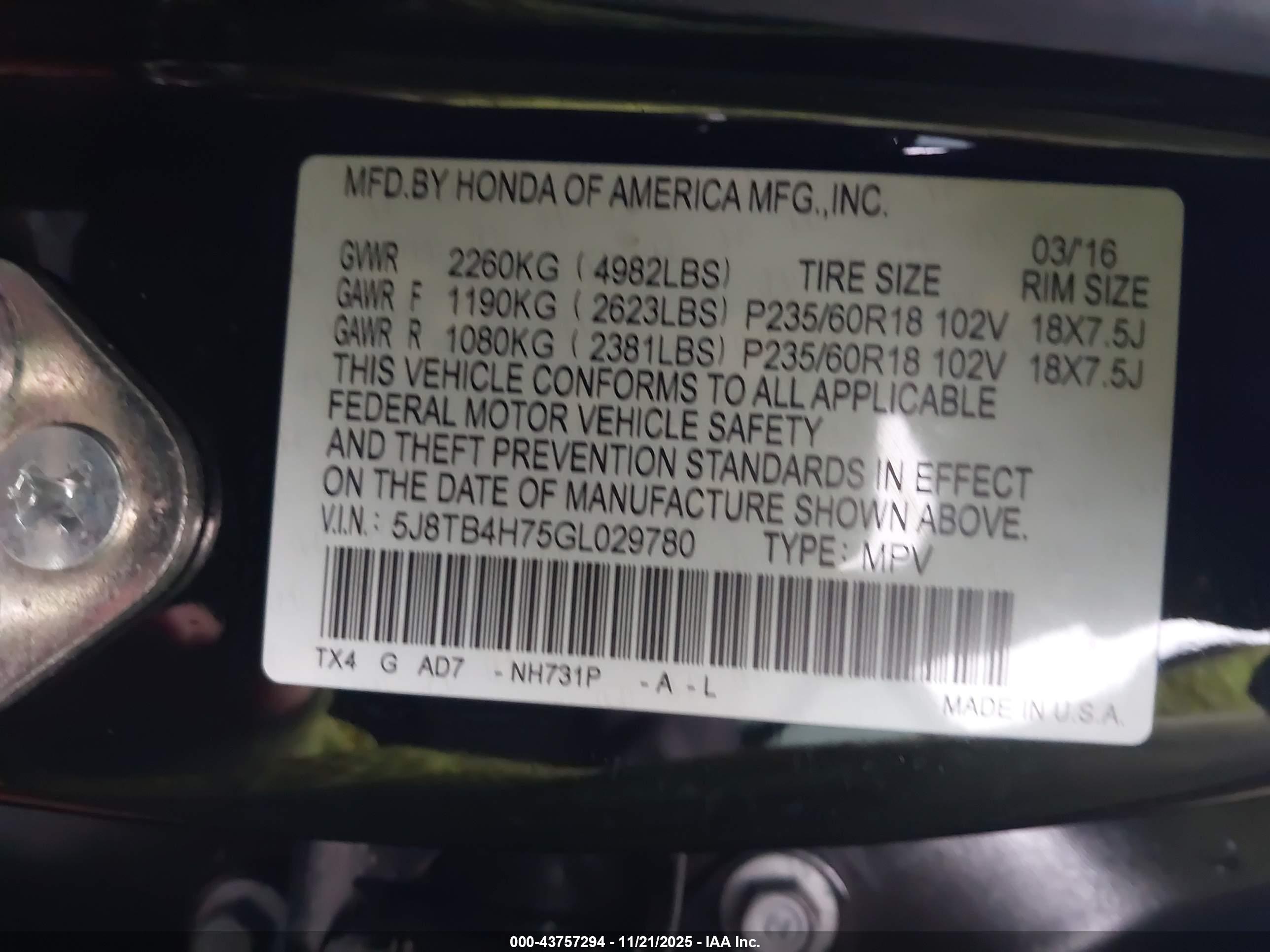 ACURA RDX image 9