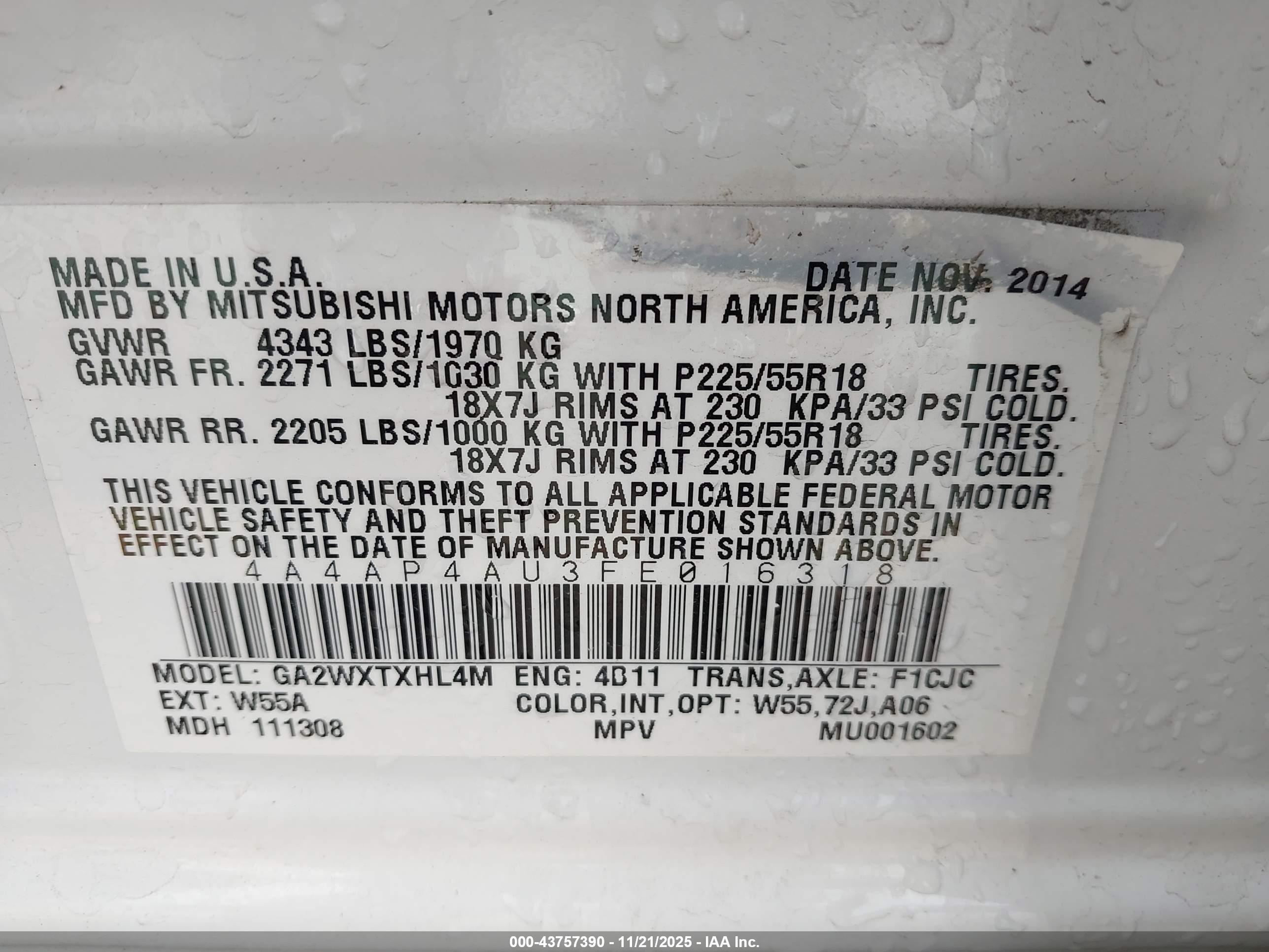 MITSUBISHI OUTLANDER image 9