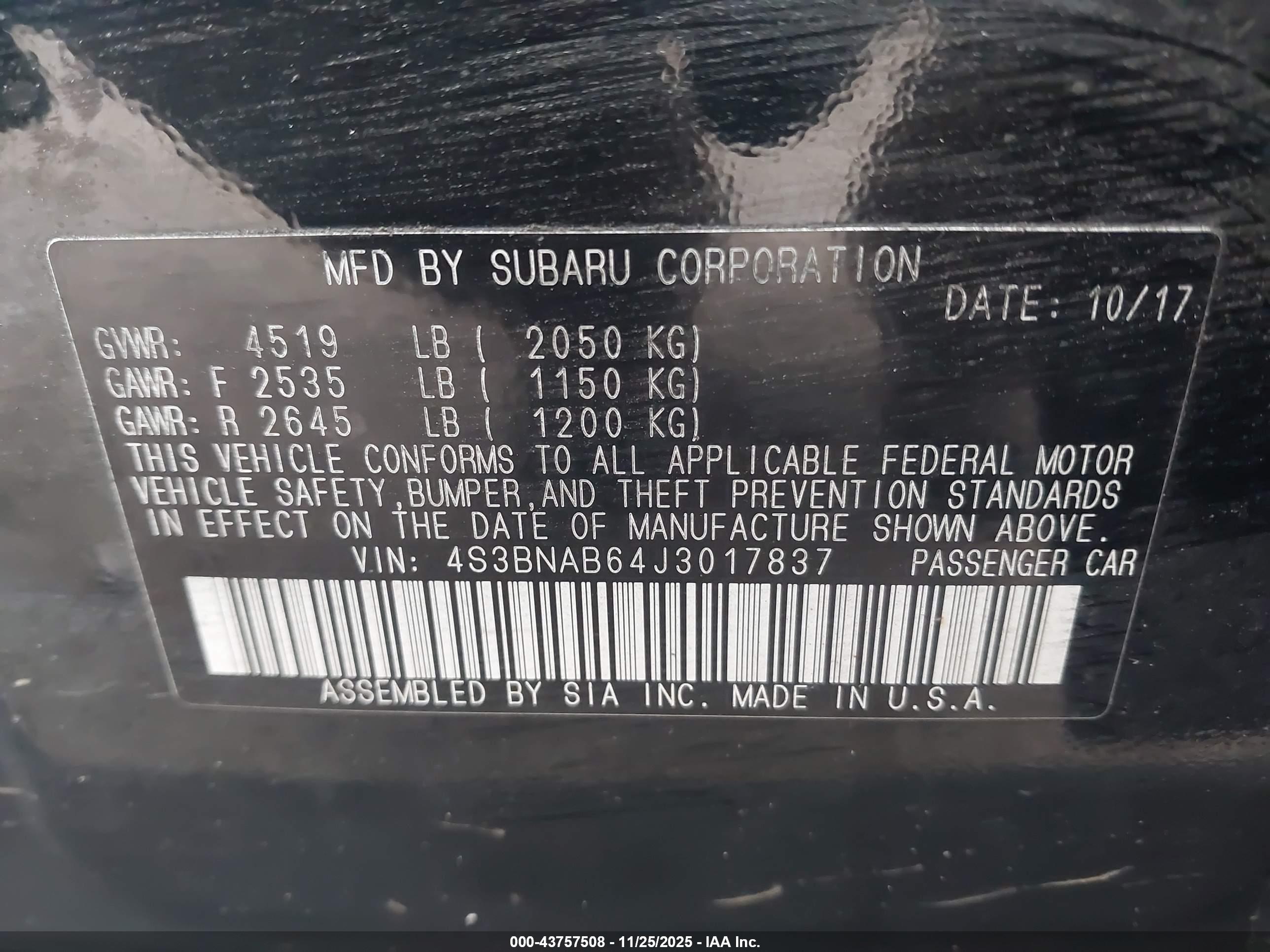 SUBARU LEGACY image 9