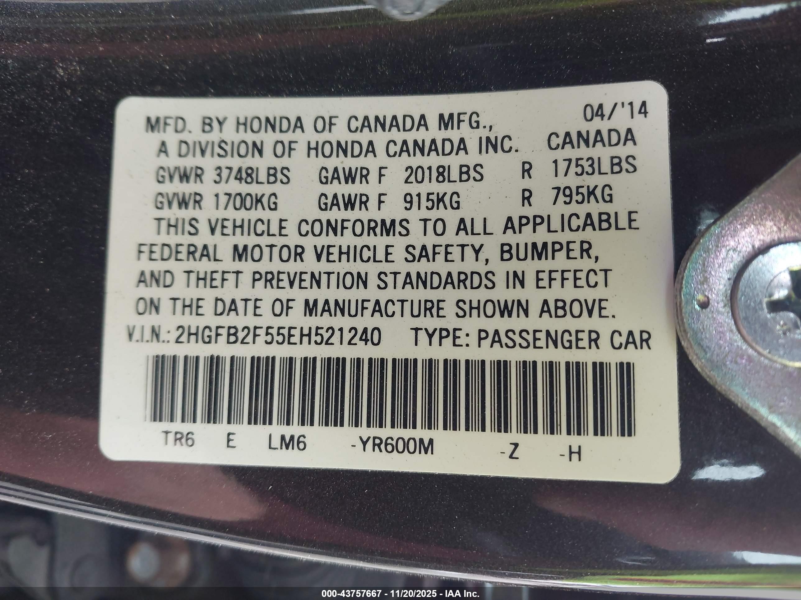 HONDA CIVIC image 9