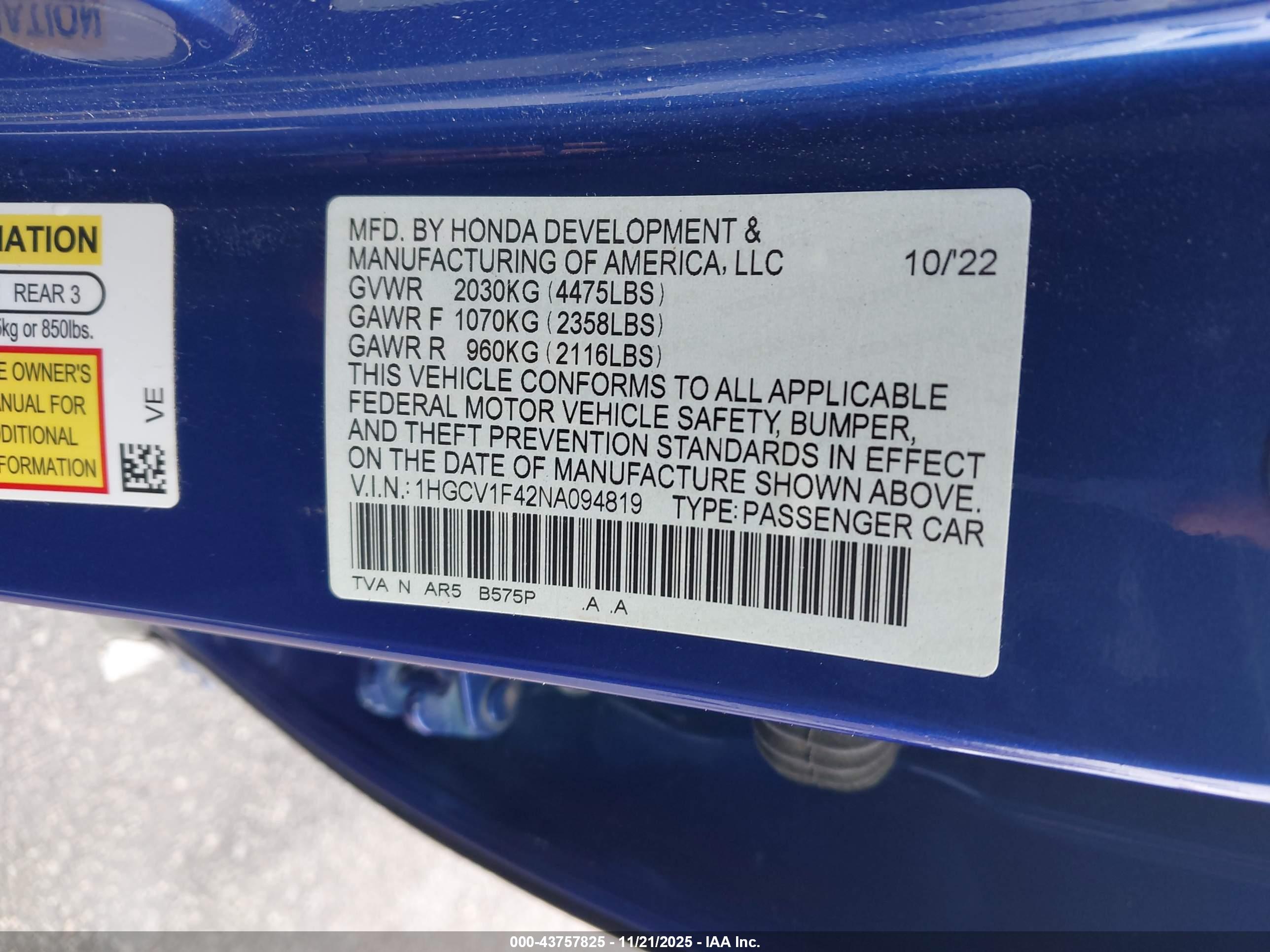 HONDA ACCORD image 9