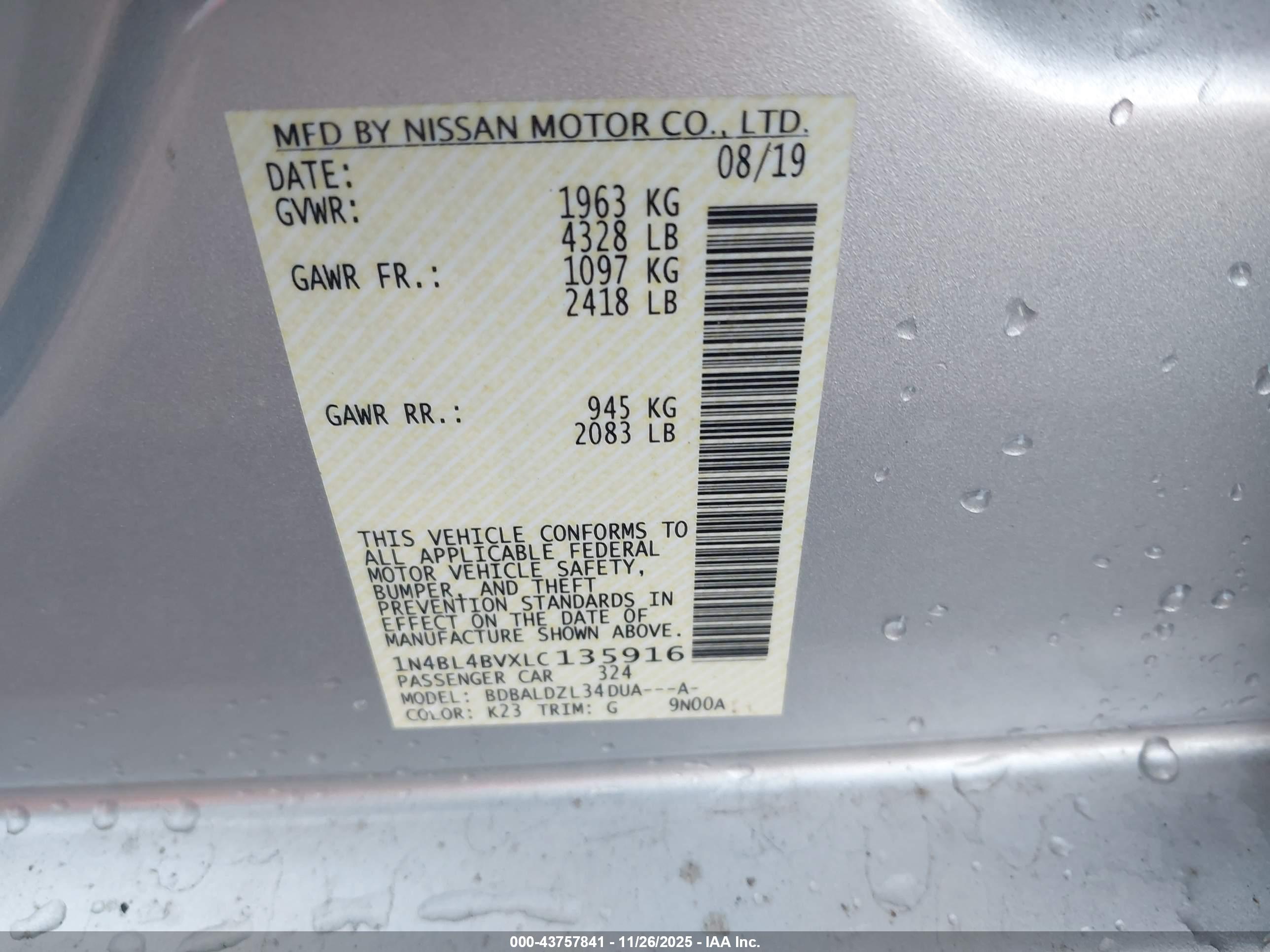 NISSAN ALTIMA image 9