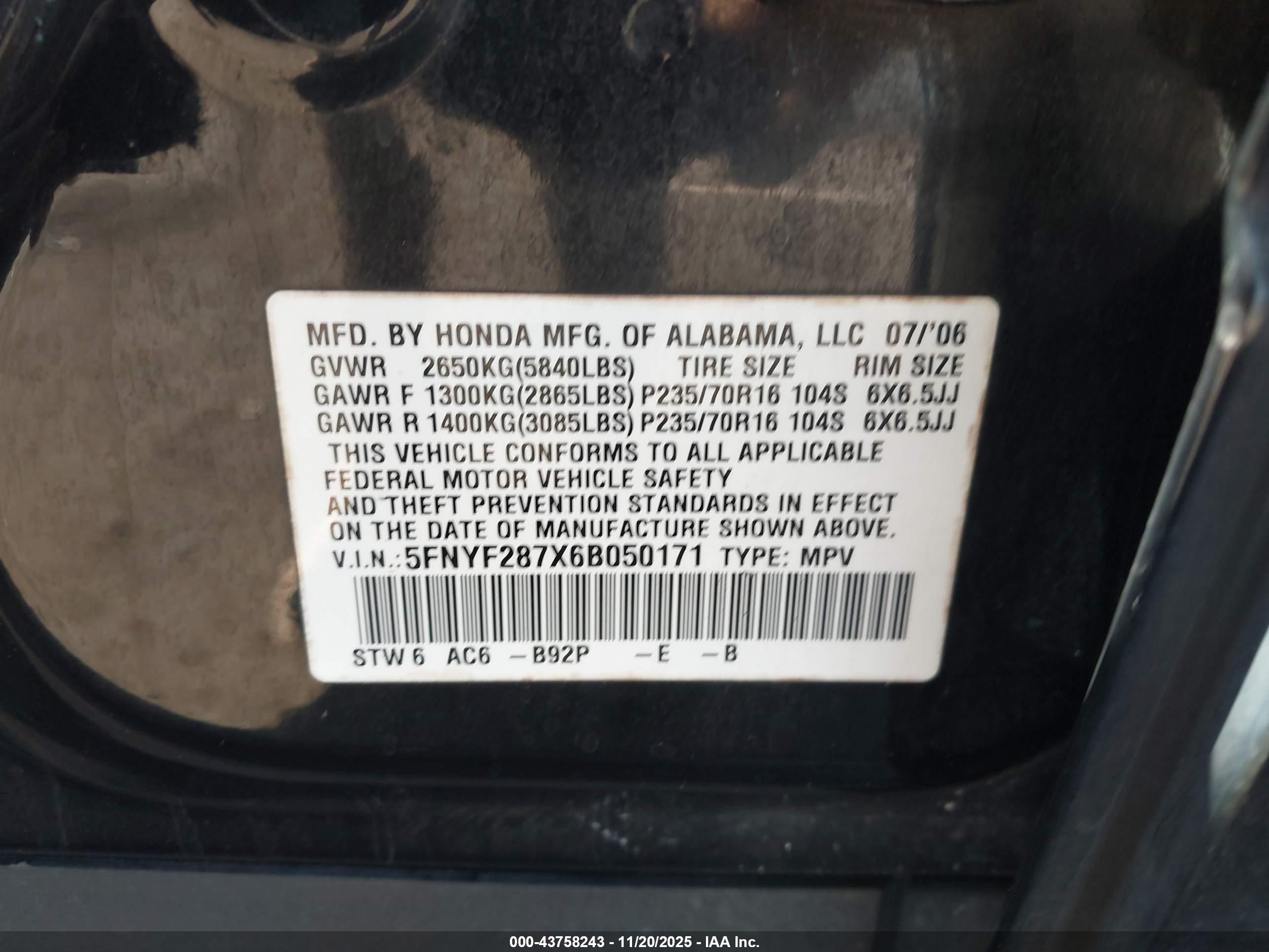 HONDA PILOT image 9