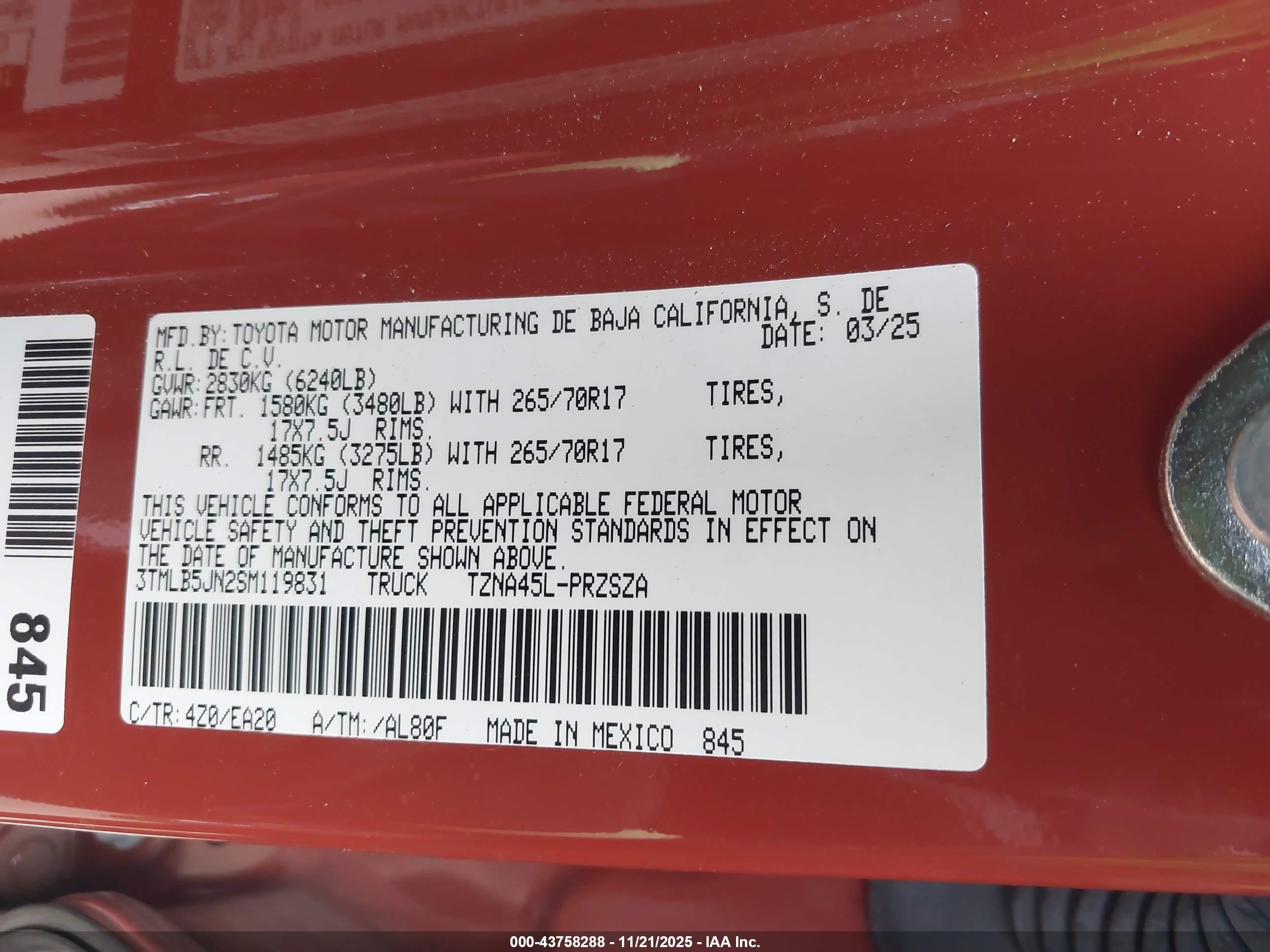 TOYOTA TACOMA image 9