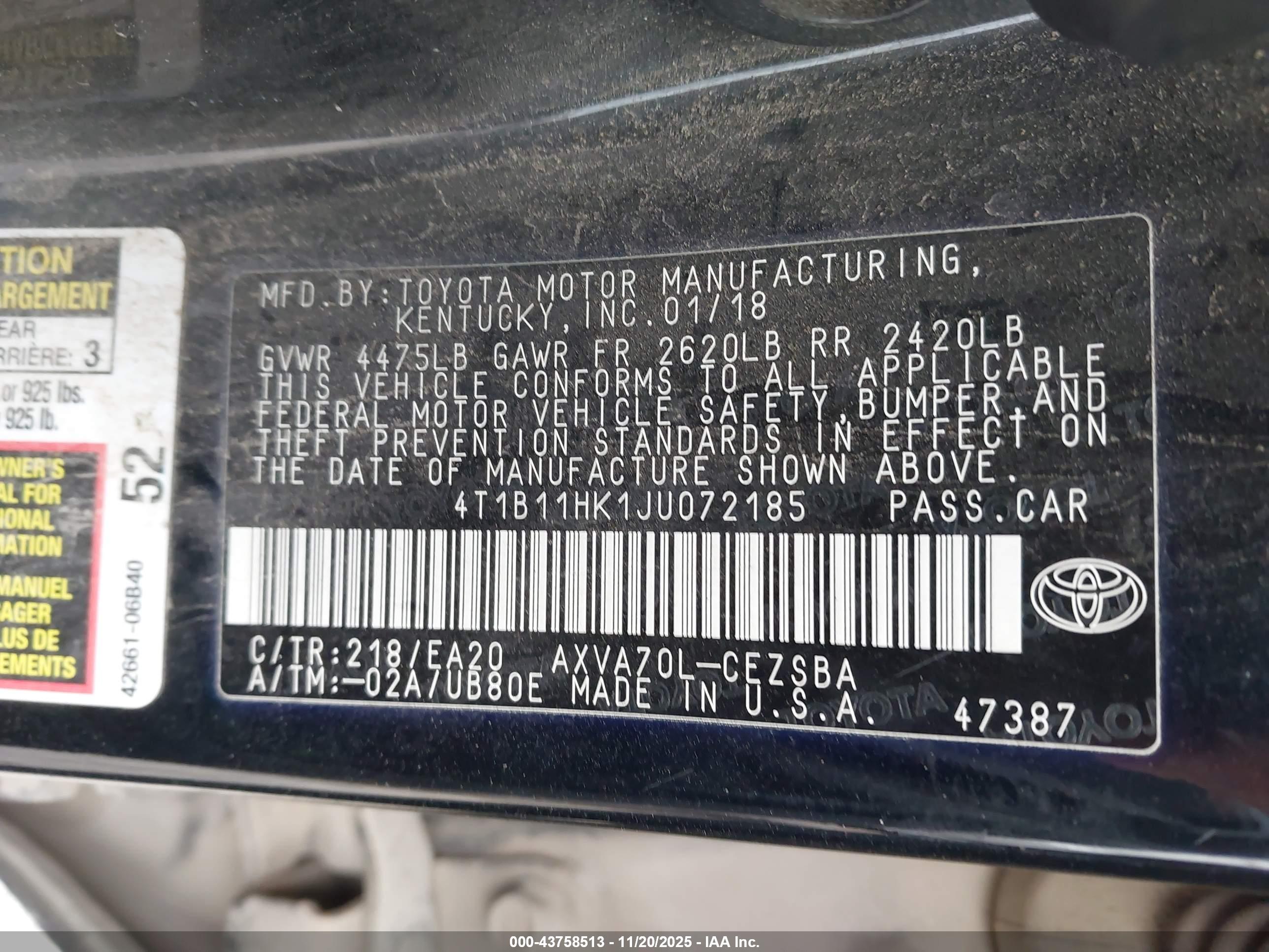 TOYOTA CAMRY image 9