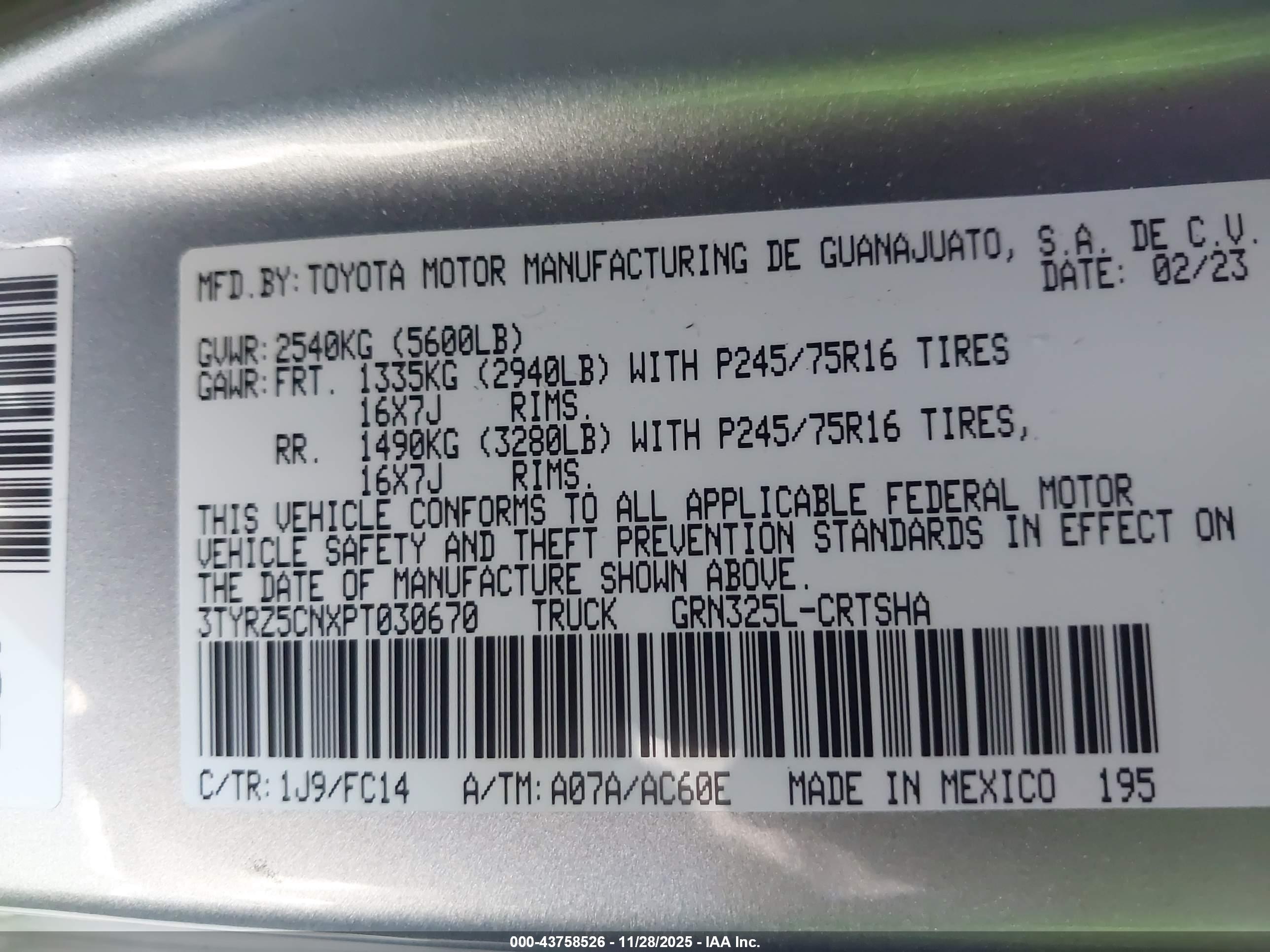 TOYOTA TACOMA image 9