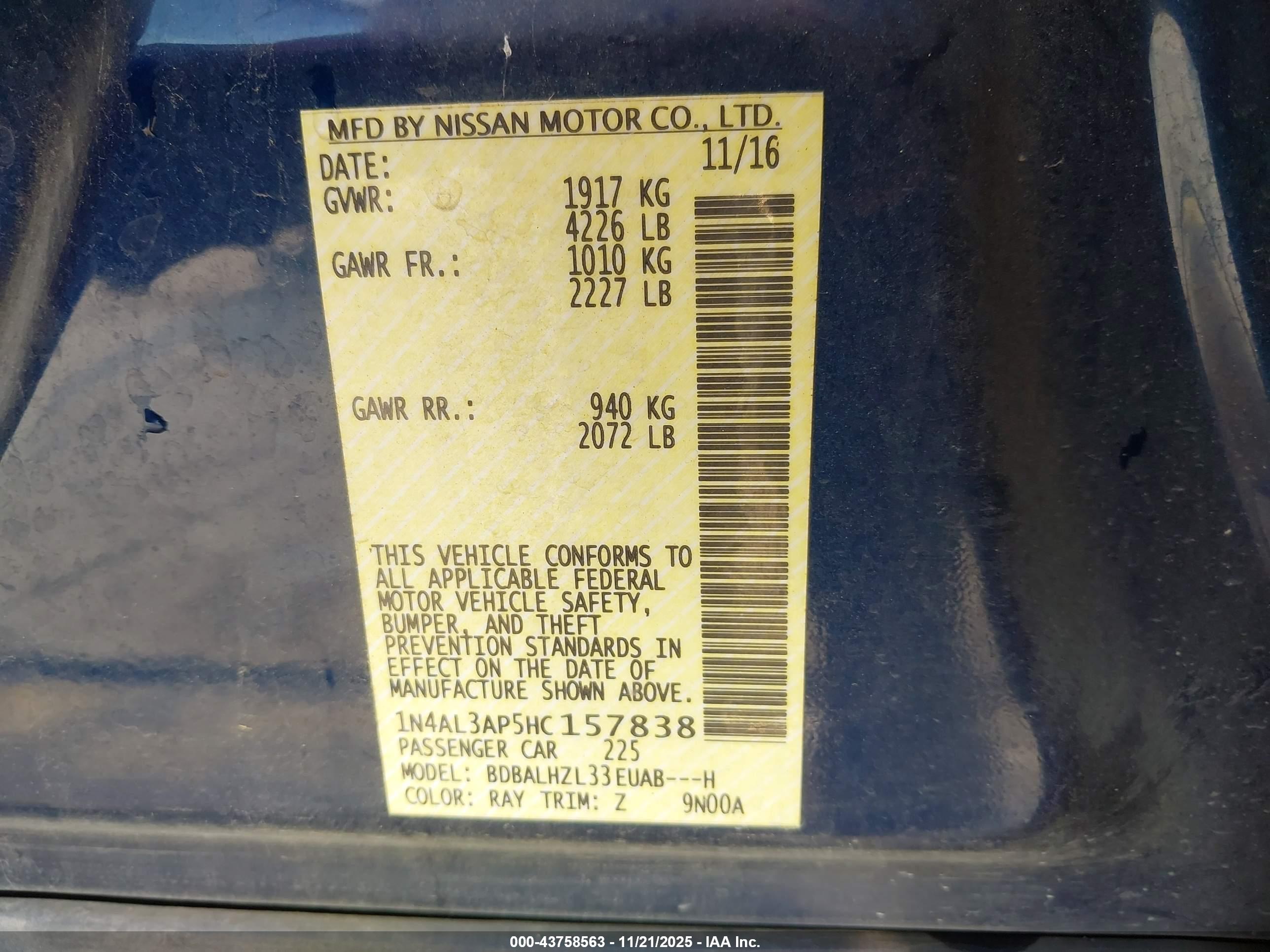 NISSAN ALTIMA image 9