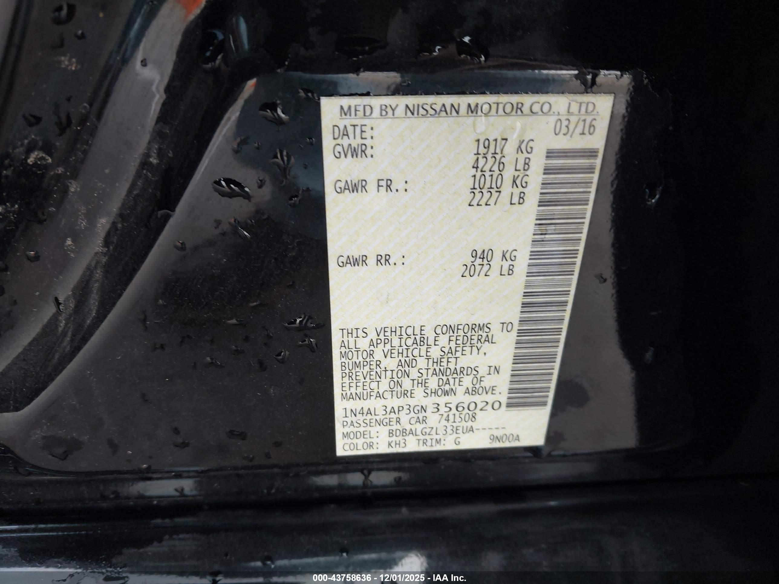 NISSAN ALTIMA image 9