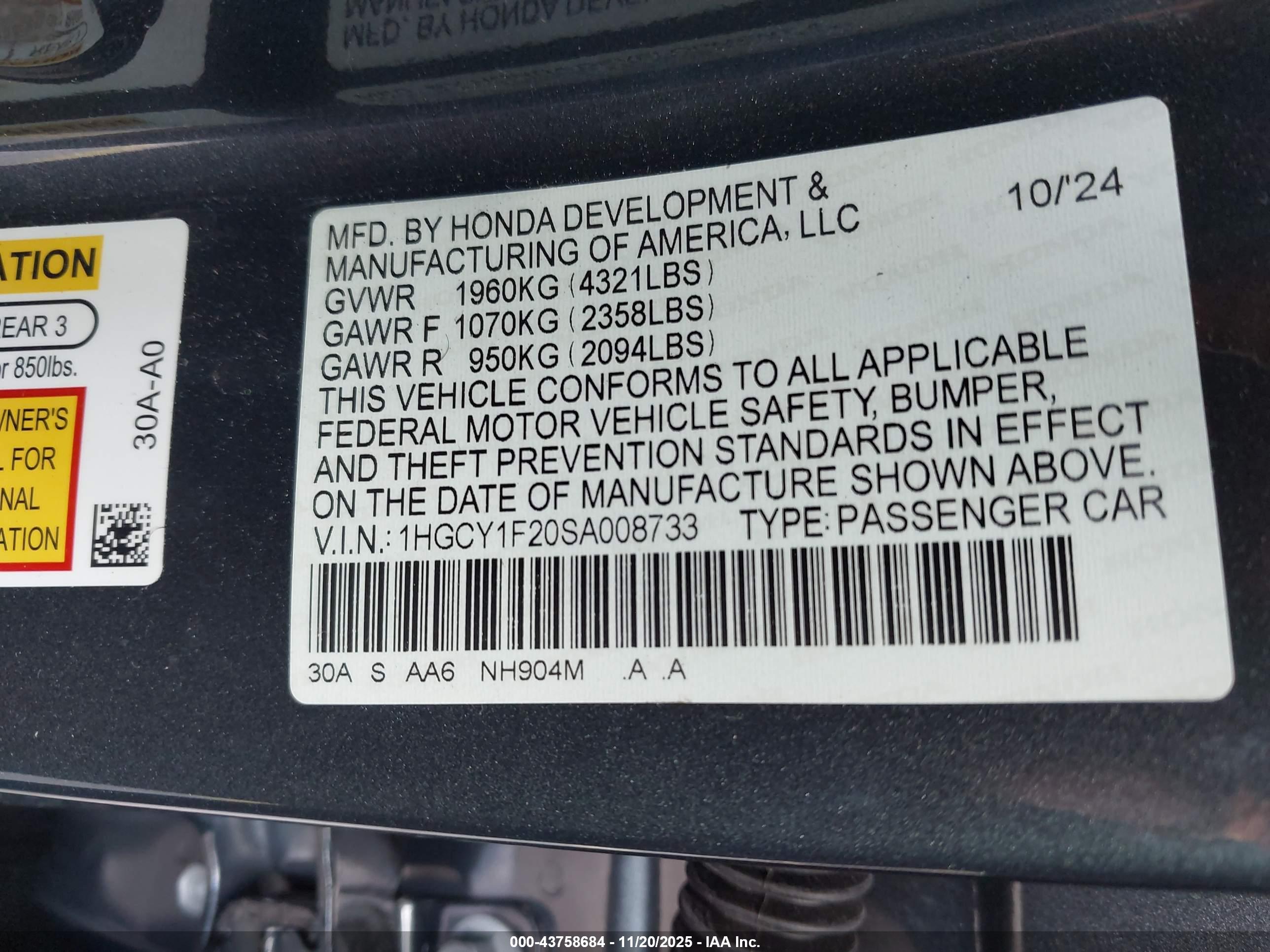 HONDA ACCORD image 9