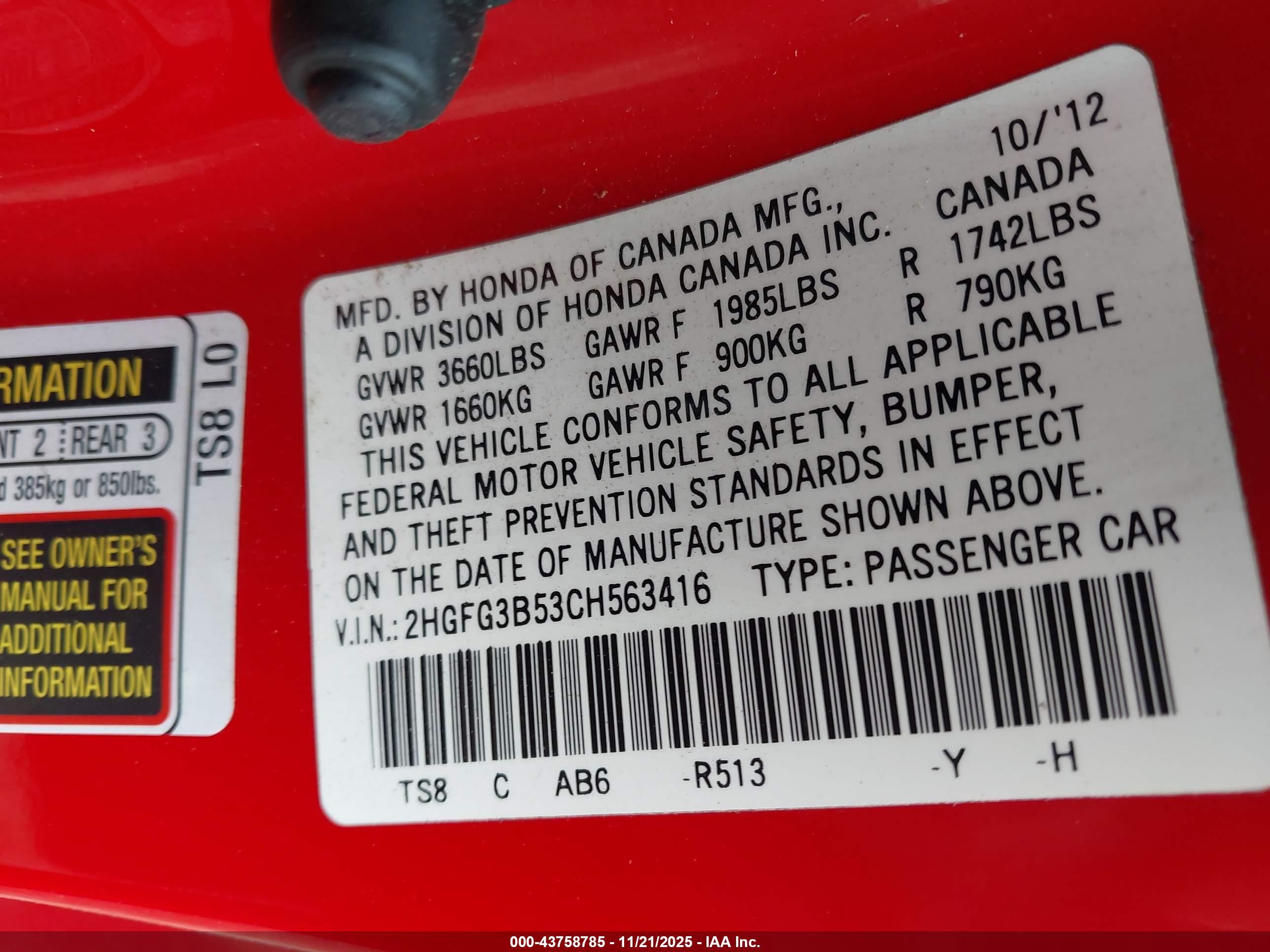 HONDA CIVIC image 9