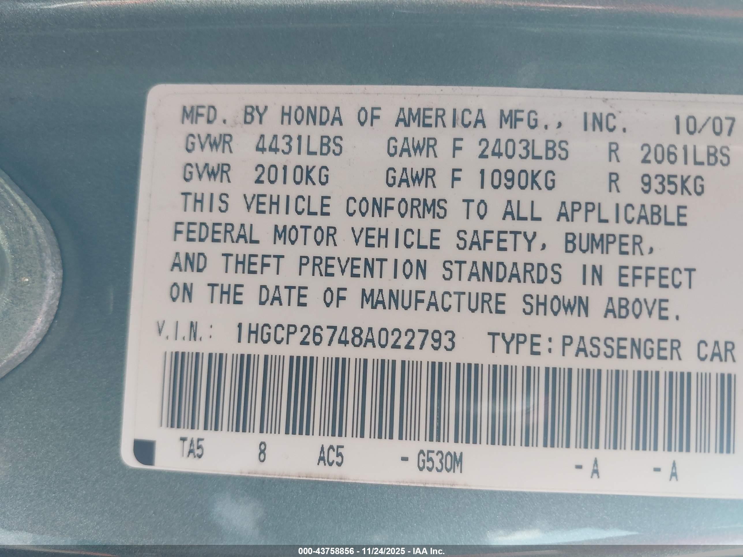 HONDA ACCORD image 9
