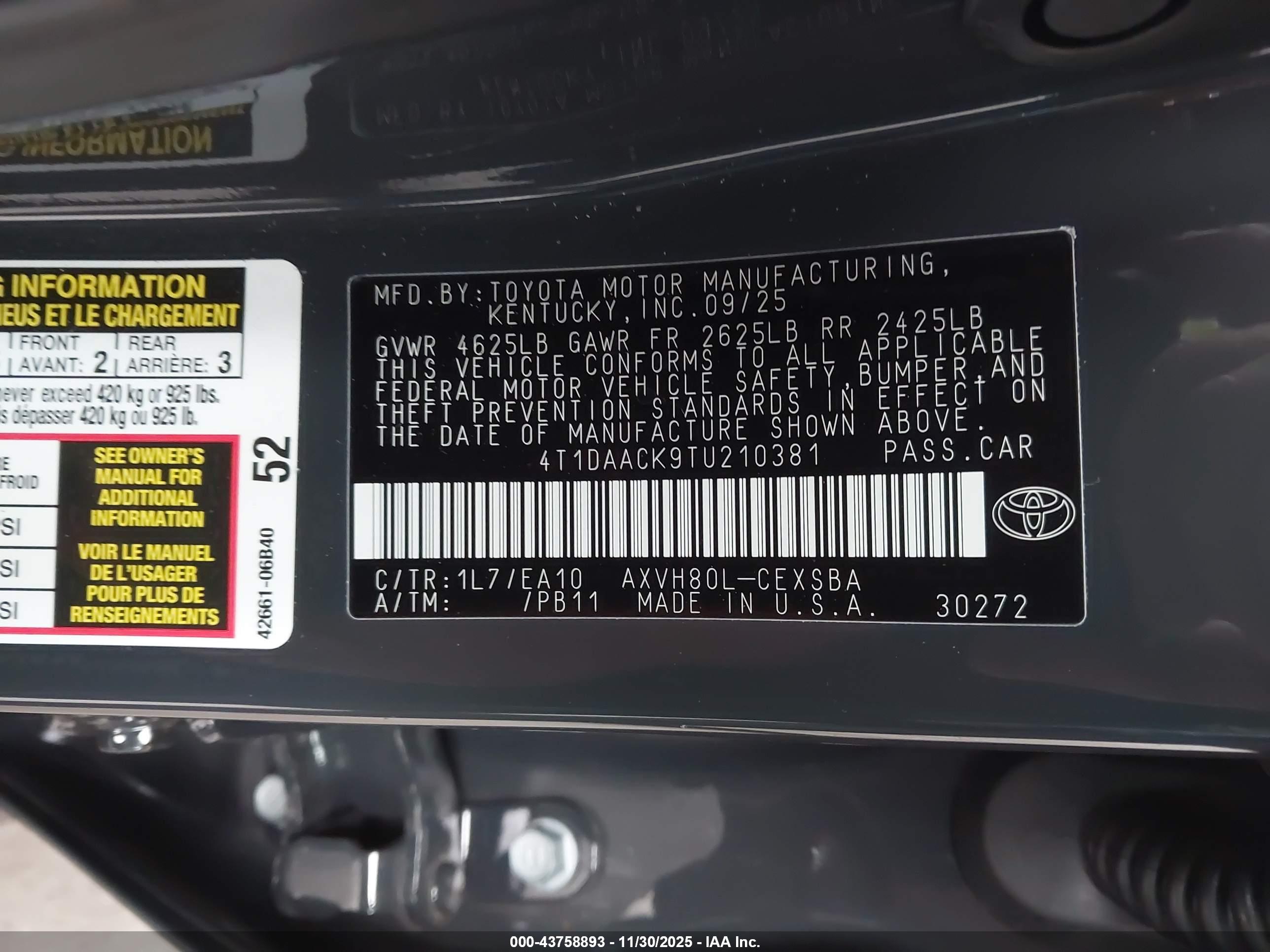 TOYOTA CAMRY image 9