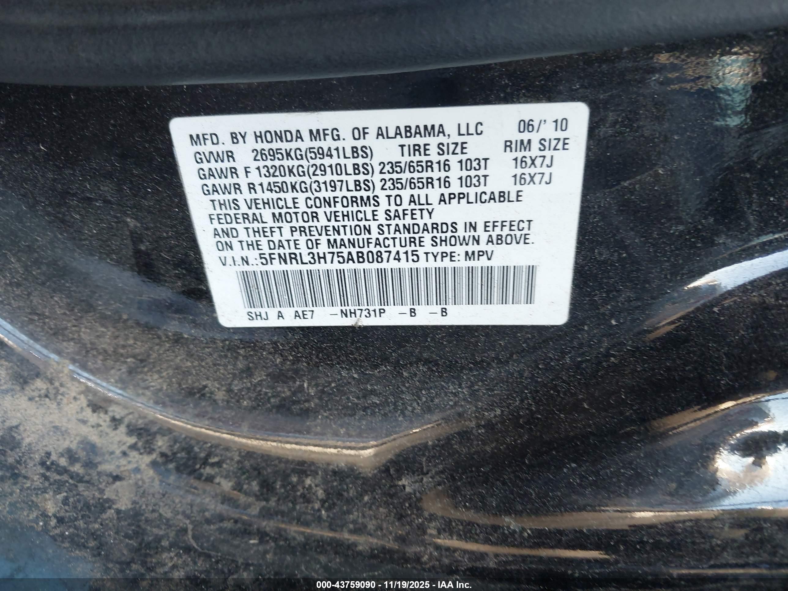 HONDA ODYSSEY image 9