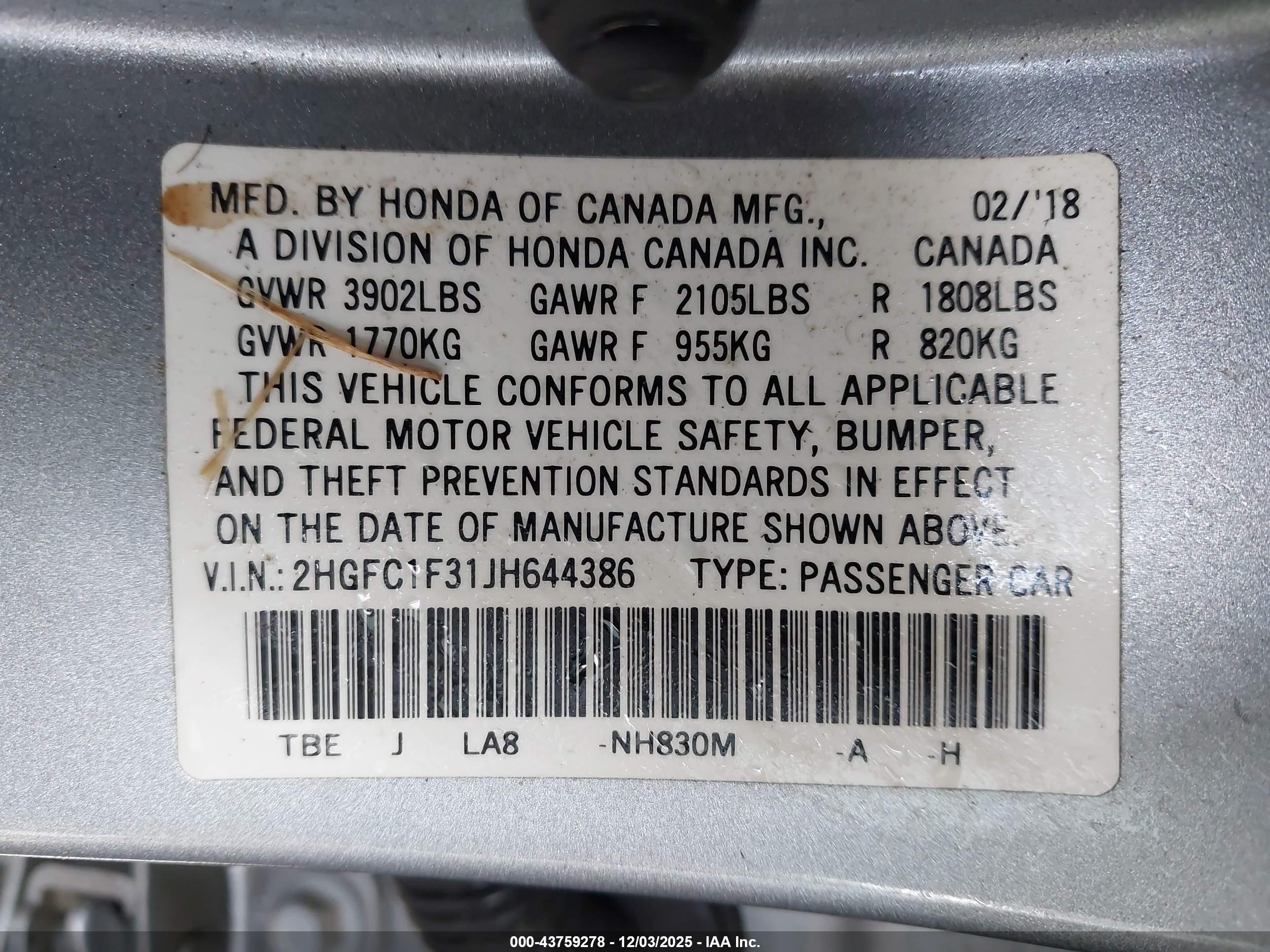 HONDA CIVIC image 9