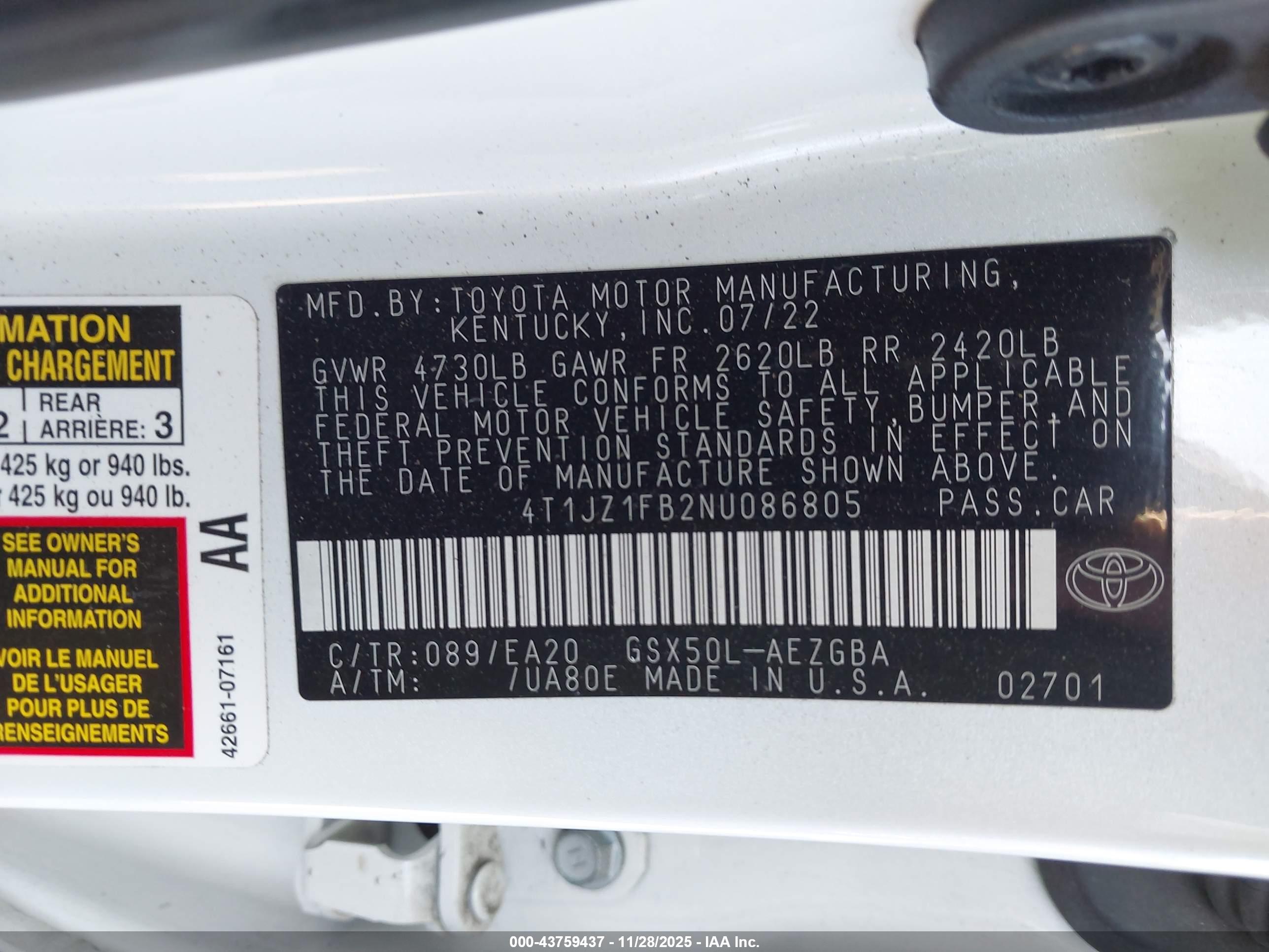 TOYOTA AVALON image 9