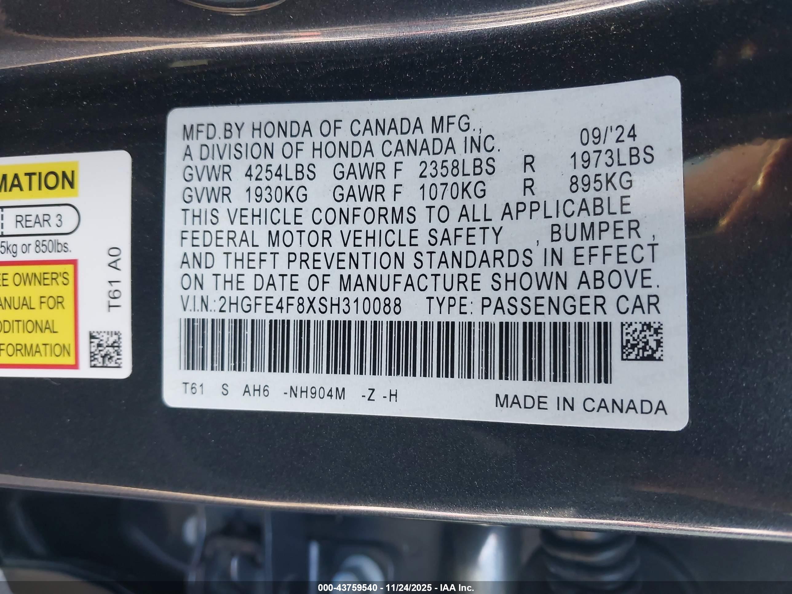 HONDA CIVIC image 9