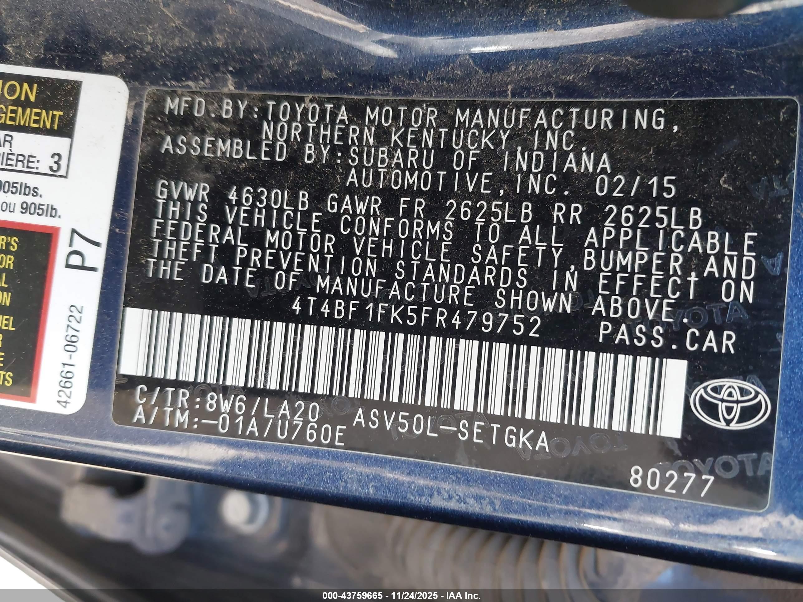 TOYOTA CAMRY image 9