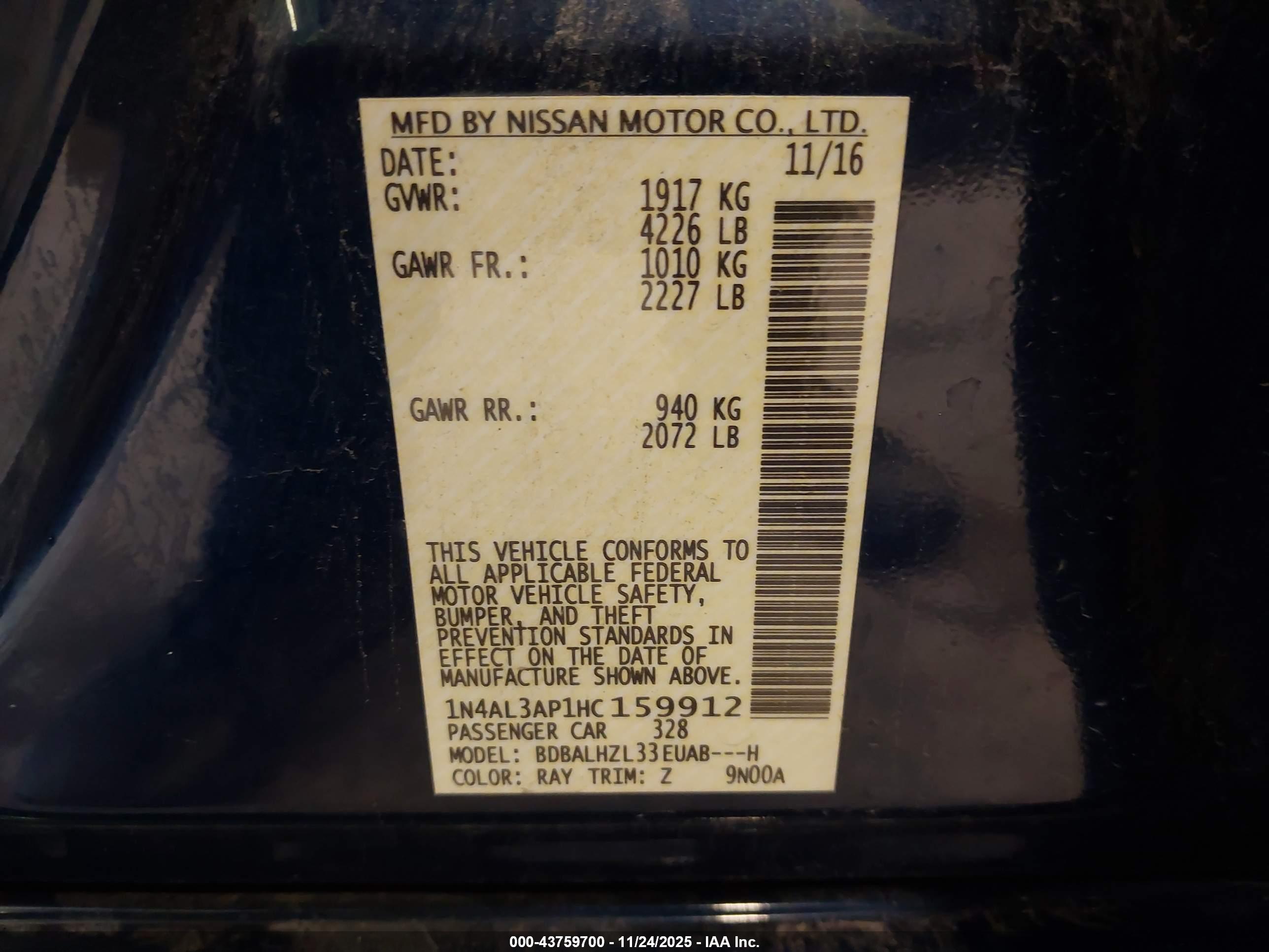 NISSAN ALTIMA image 9