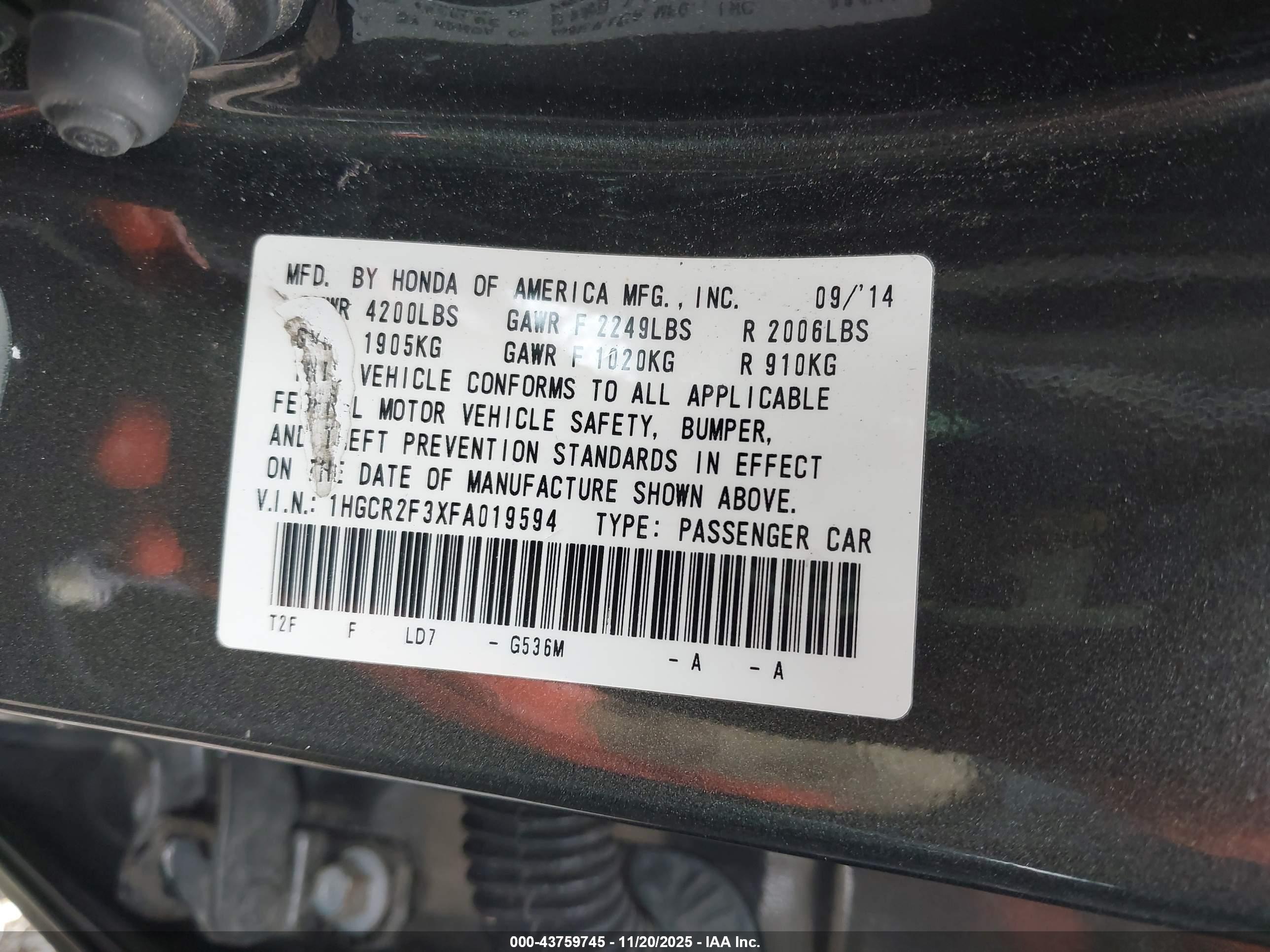 HONDA ACCORD image 9
