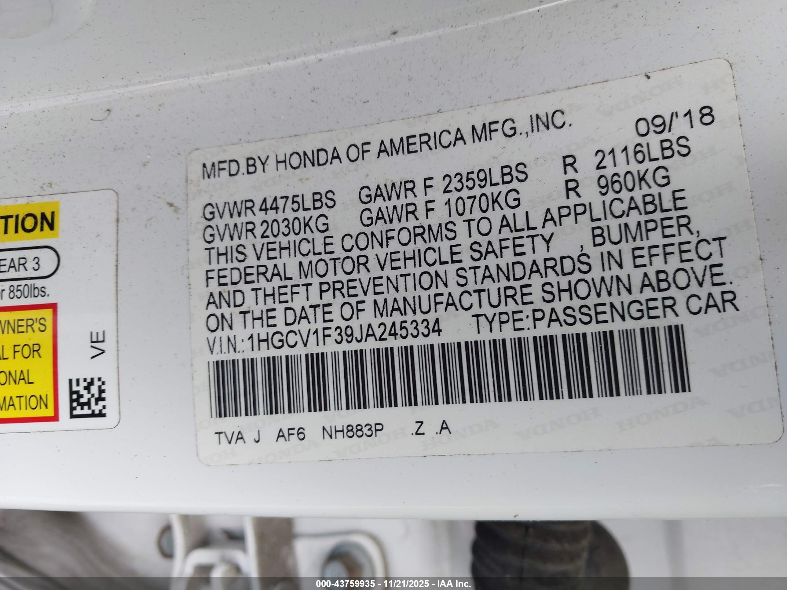 HONDA ACCORD image 9