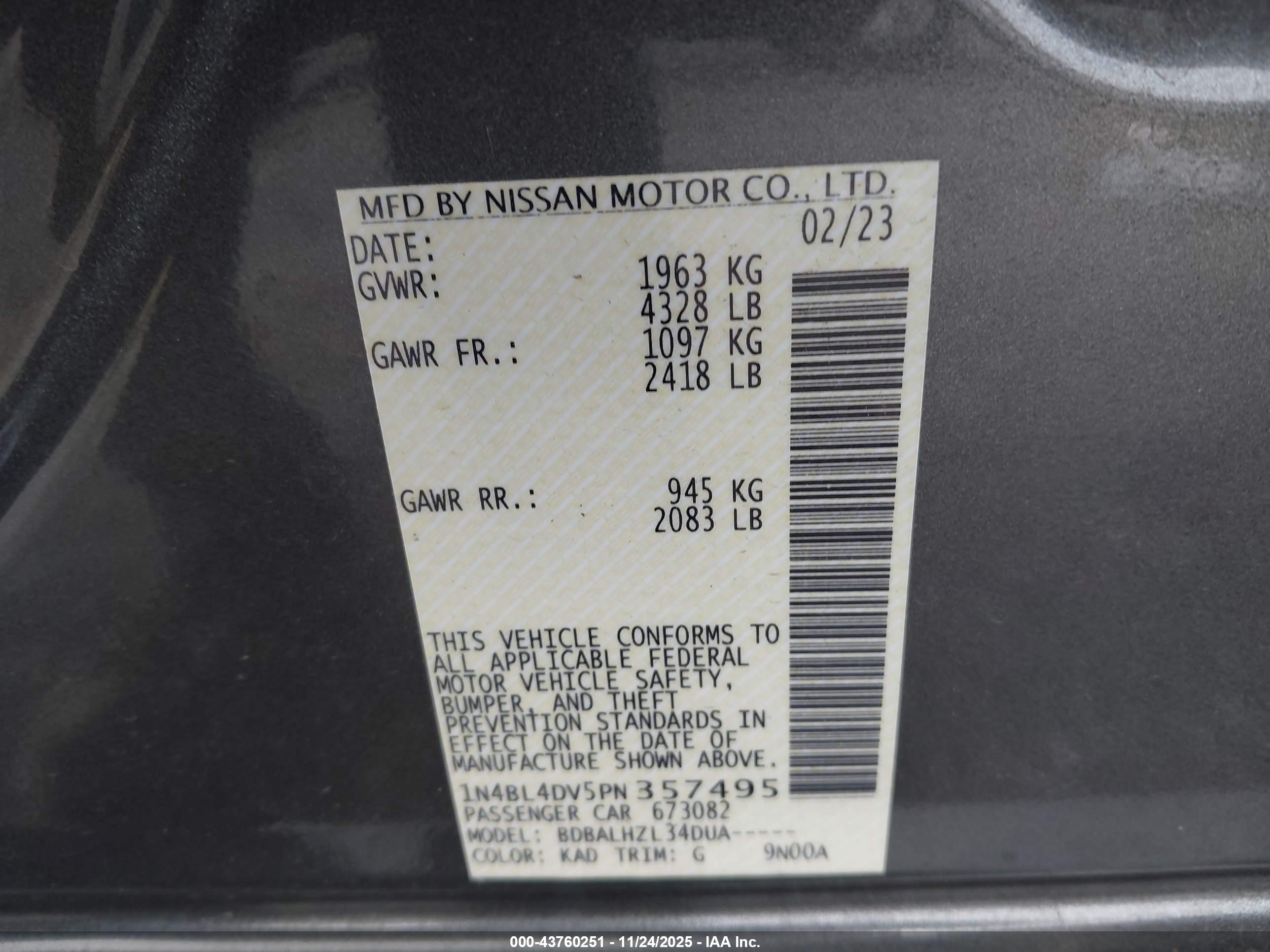 NISSAN ALTIMA image 9
