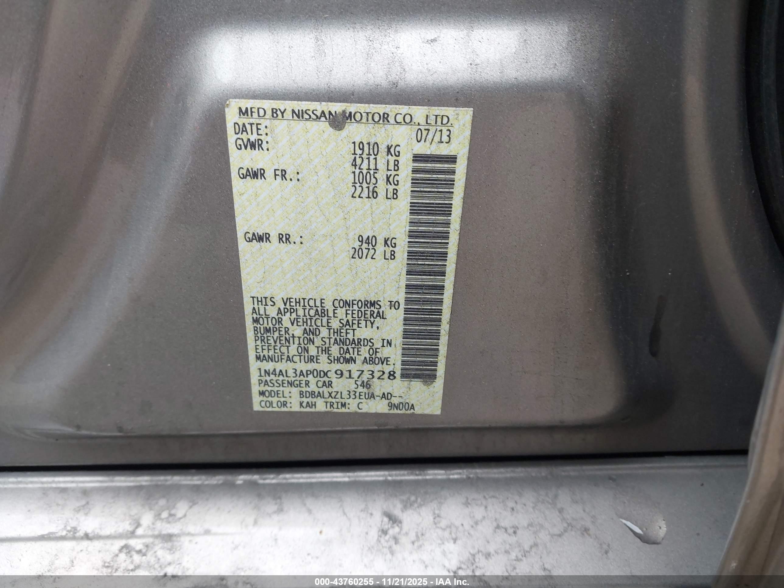 NISSAN ALTIMA image 9