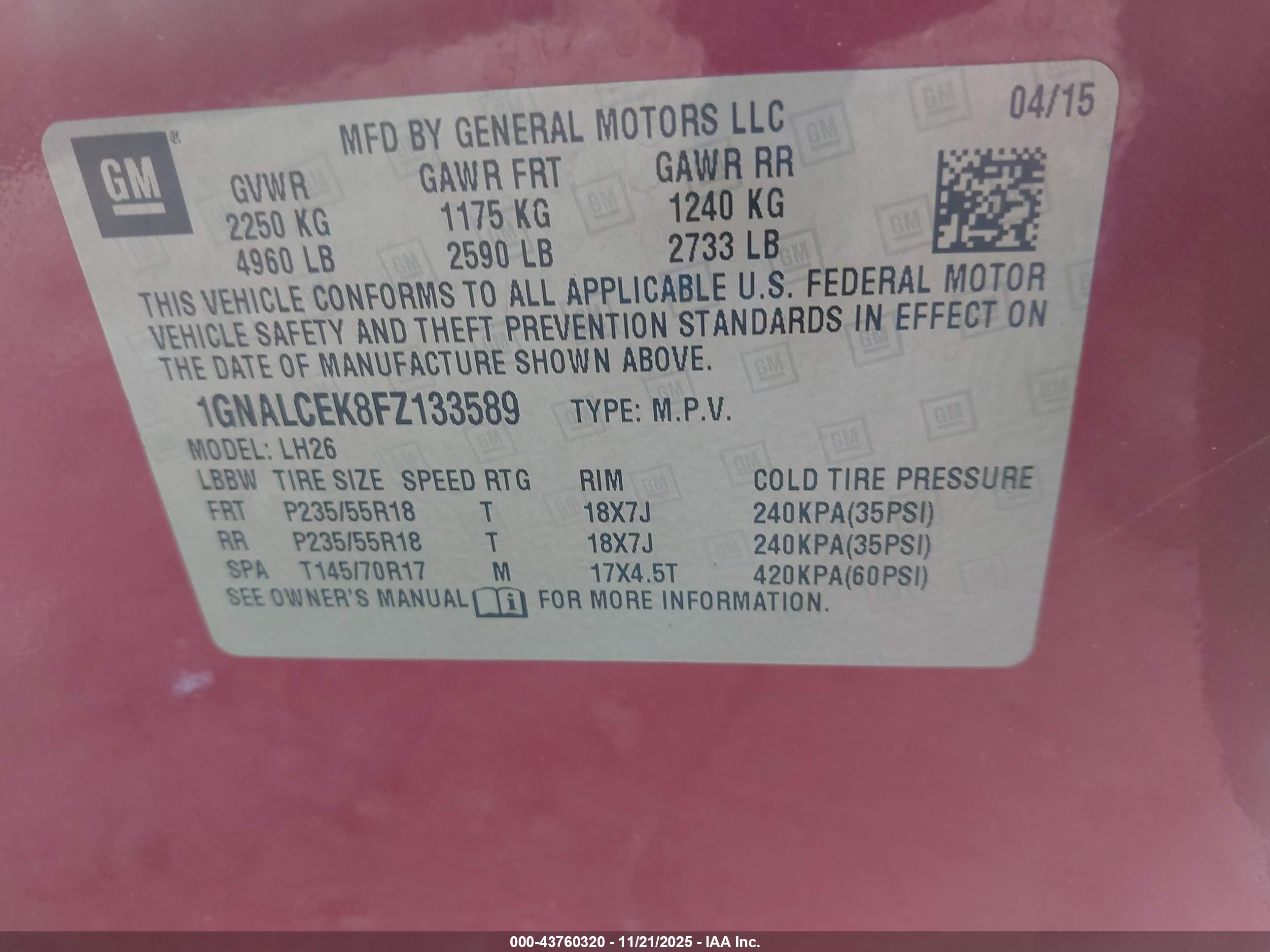 CHEVROLET EQUINOX image 9