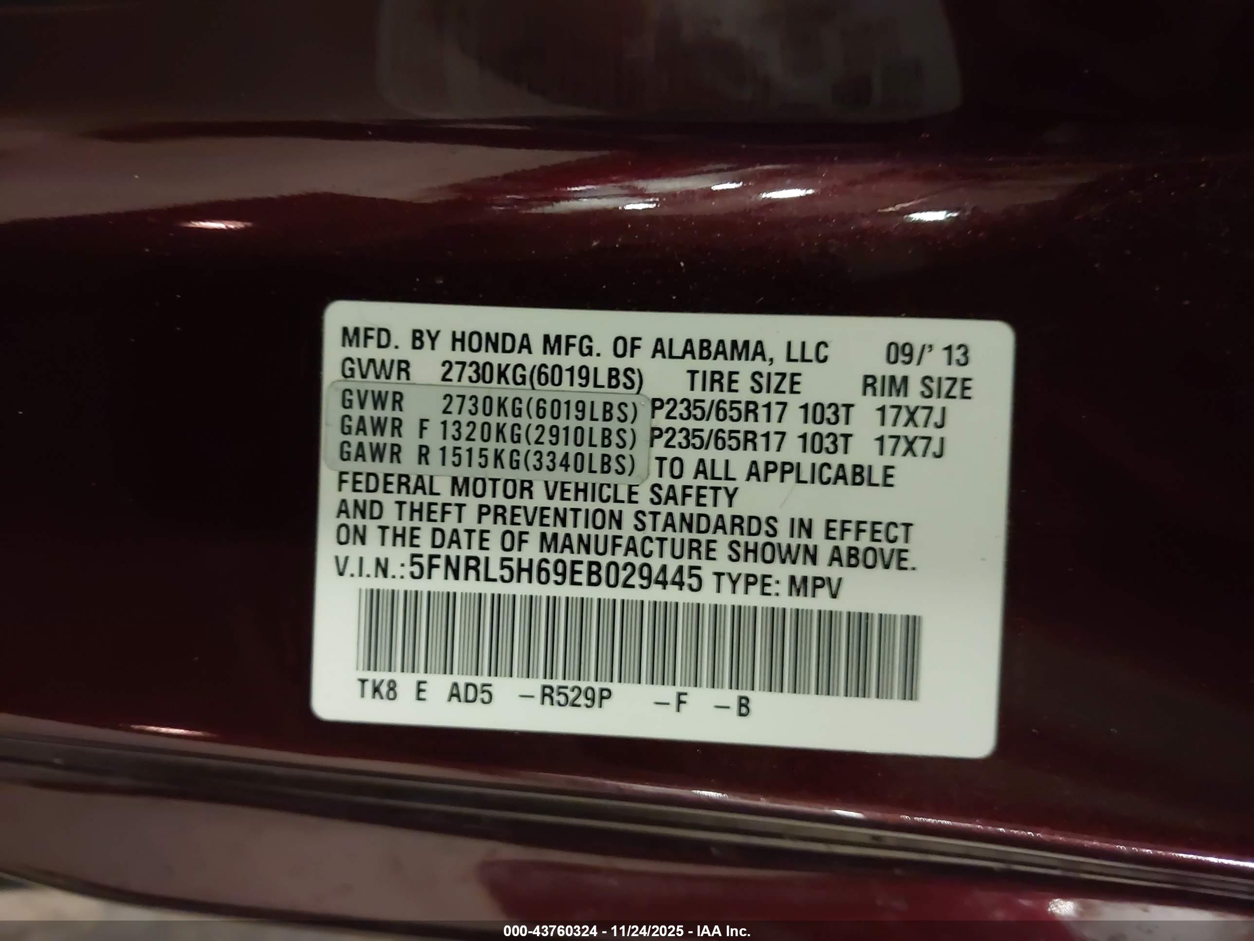 HONDA ODYSSEY image 9