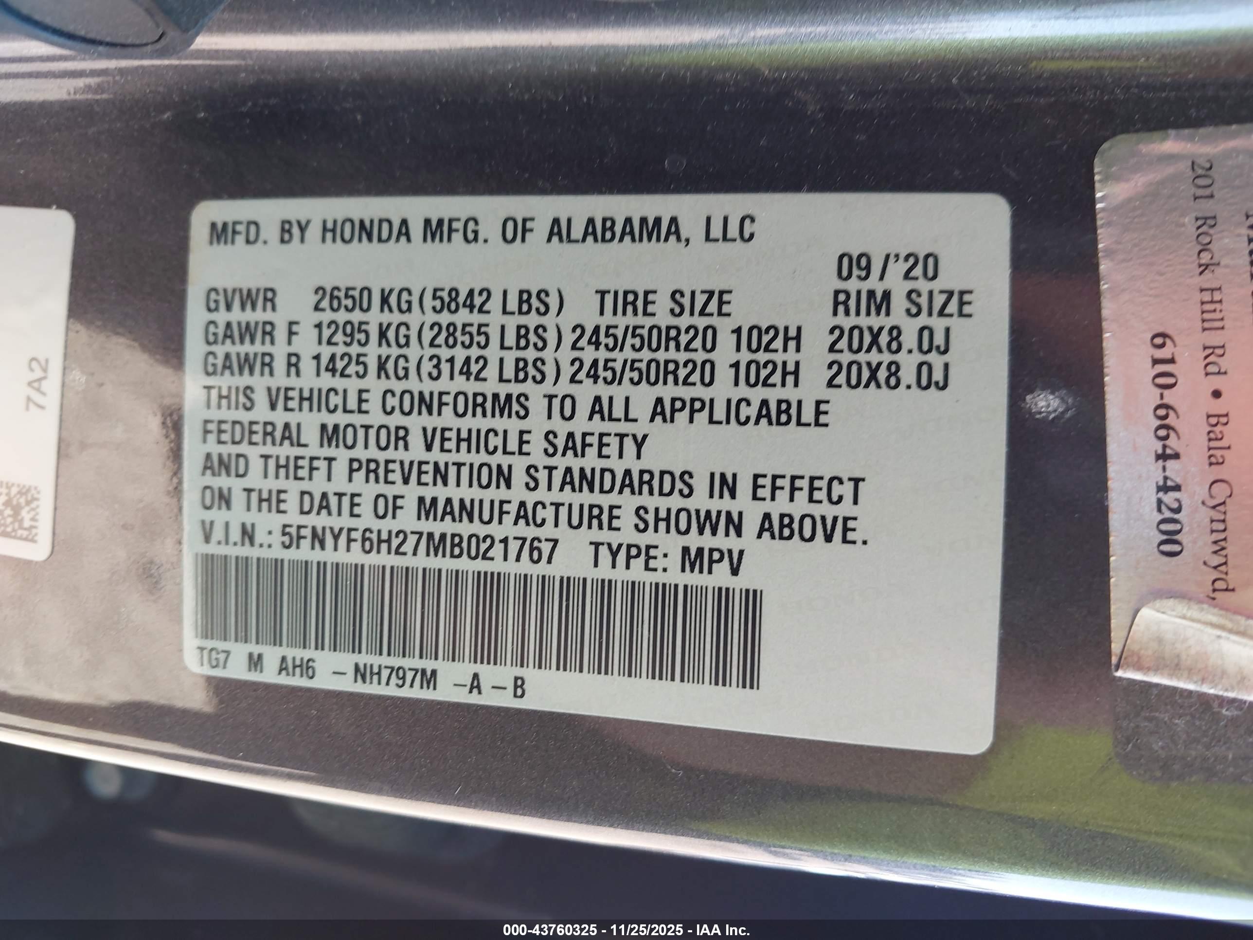 HONDA PILOT image 9