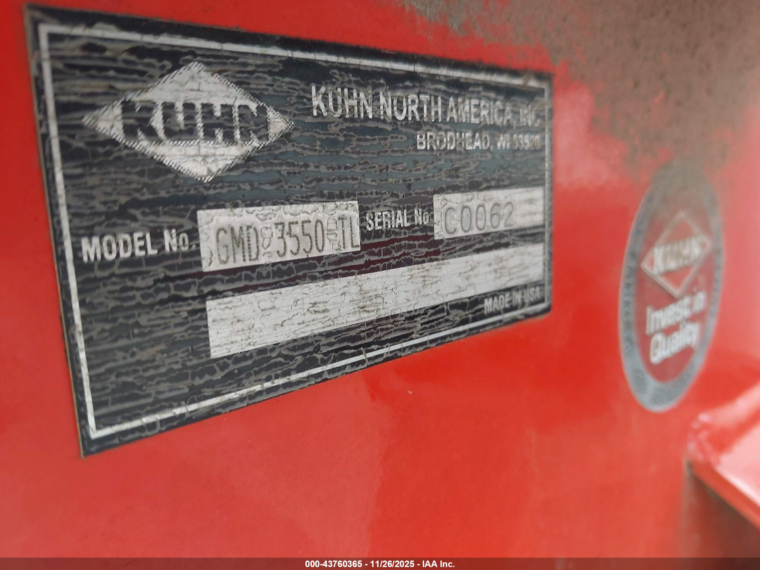 KUHN GMD3550TL image 9